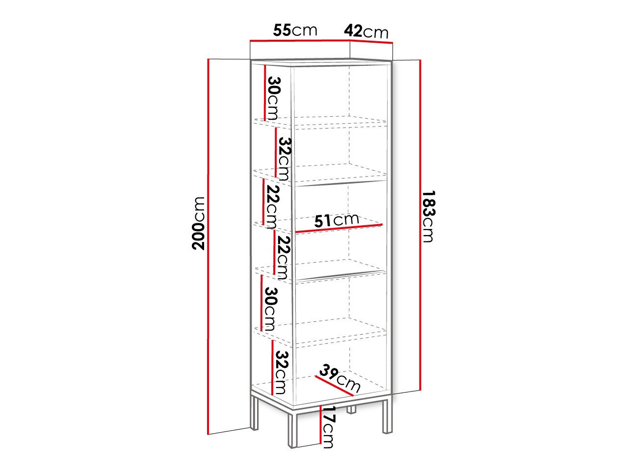 Hylly Natar (Valkoinen + Kiiltävä valkoinen)