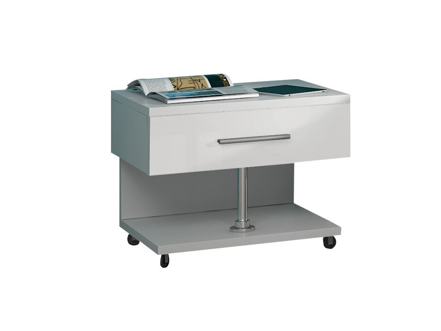 Yöpöytä Campus (Valkoinen + Kiiltävä valkoinen)