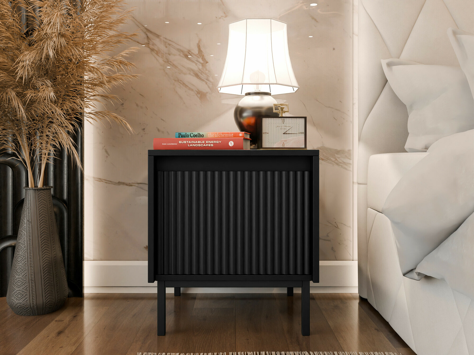 Yöpöytä Comfivo Delruva (Musta)