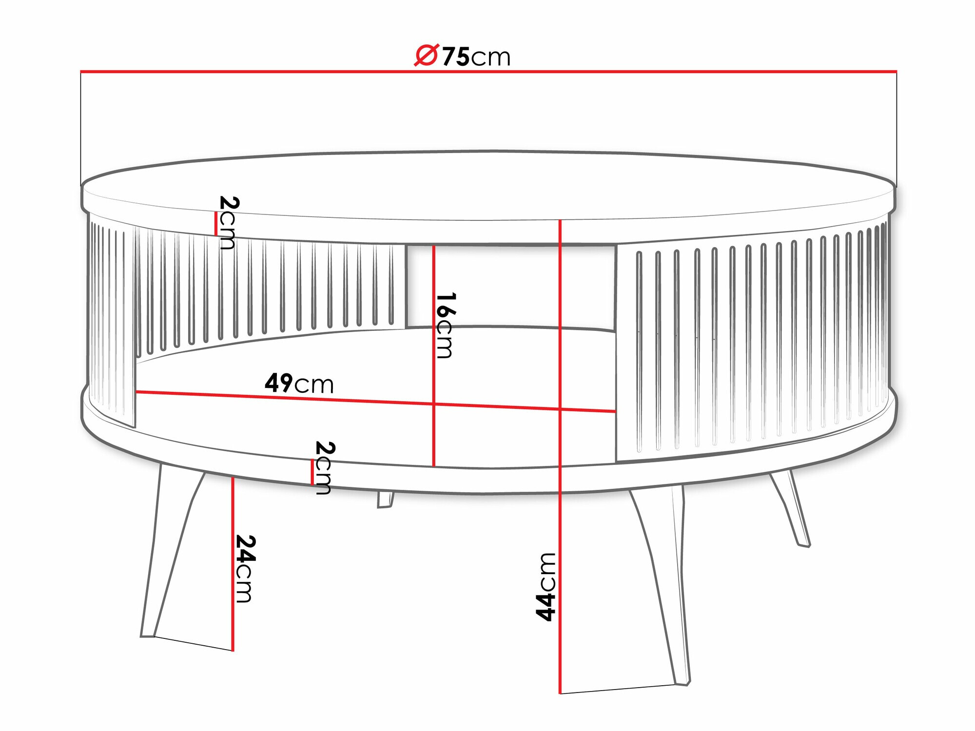 Sohvapöytä Vitum (Musta + Kultainen Craft-tammi)