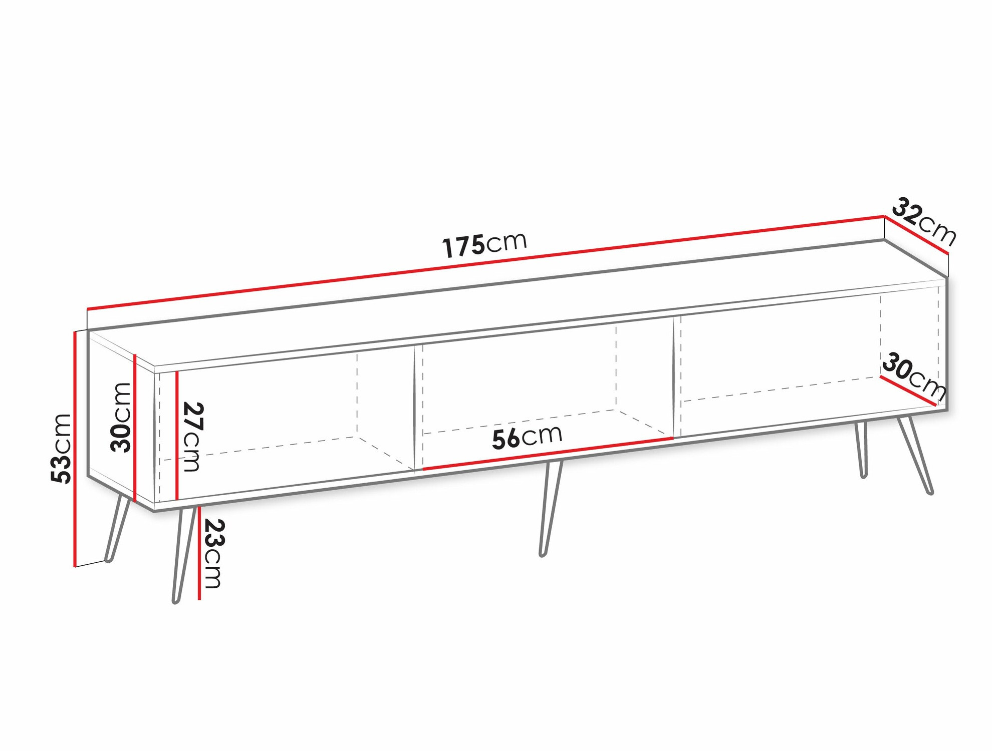 TV-taso Princal II (Musta)