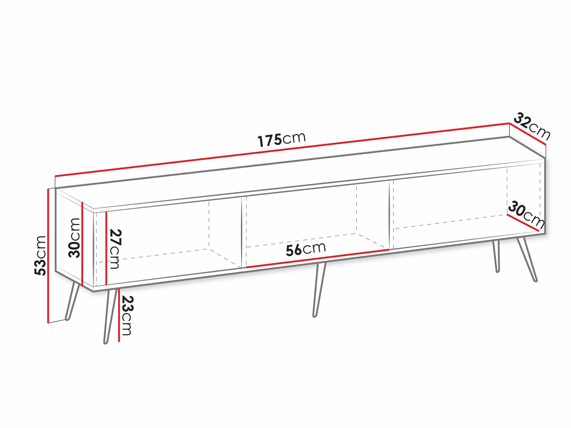 TV-taso Princal II (Valkoinen)