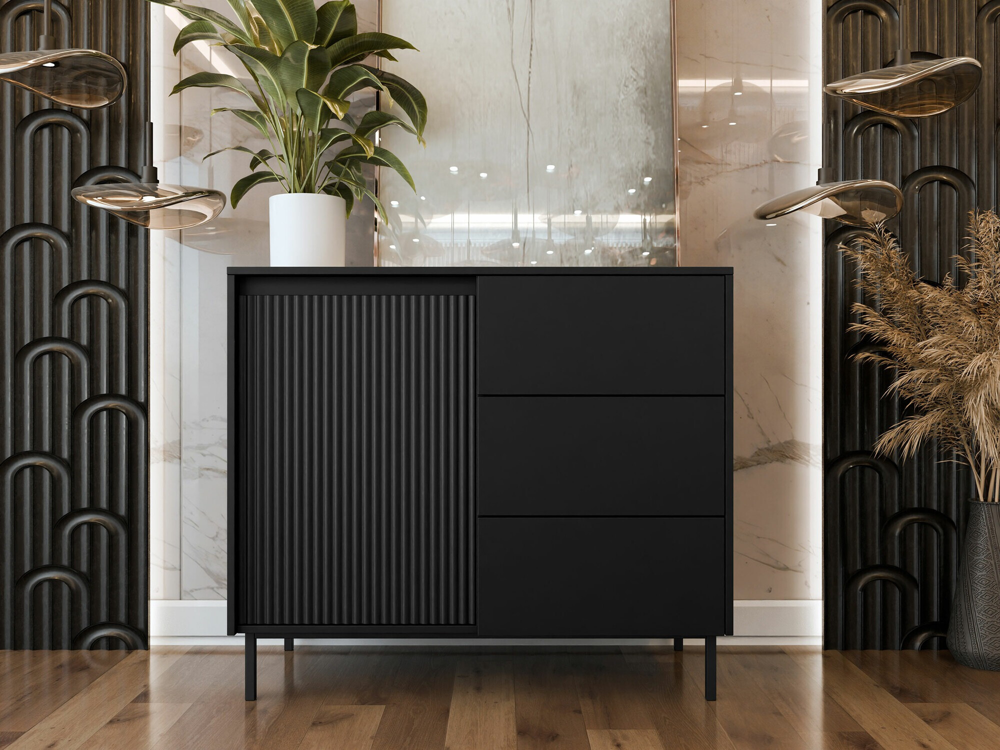 Lipasto Comfivo Delruva (Musta)