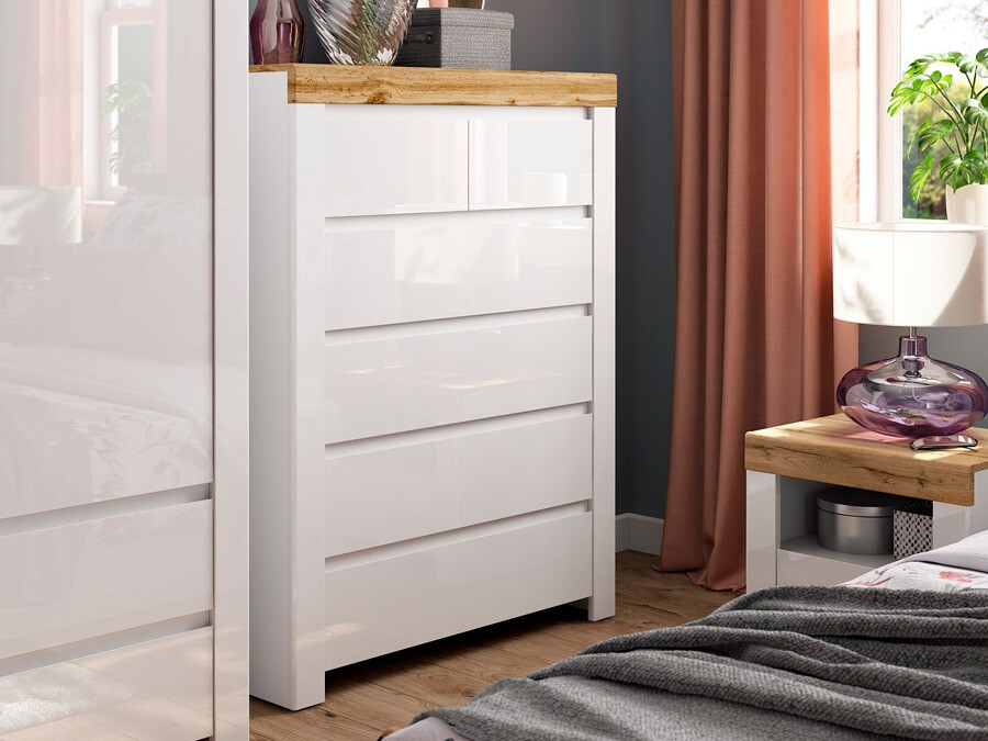 Lipasto Sonsoru 114 (Valkoinen + Kiiltävä valkoinen + Wotan tammi)