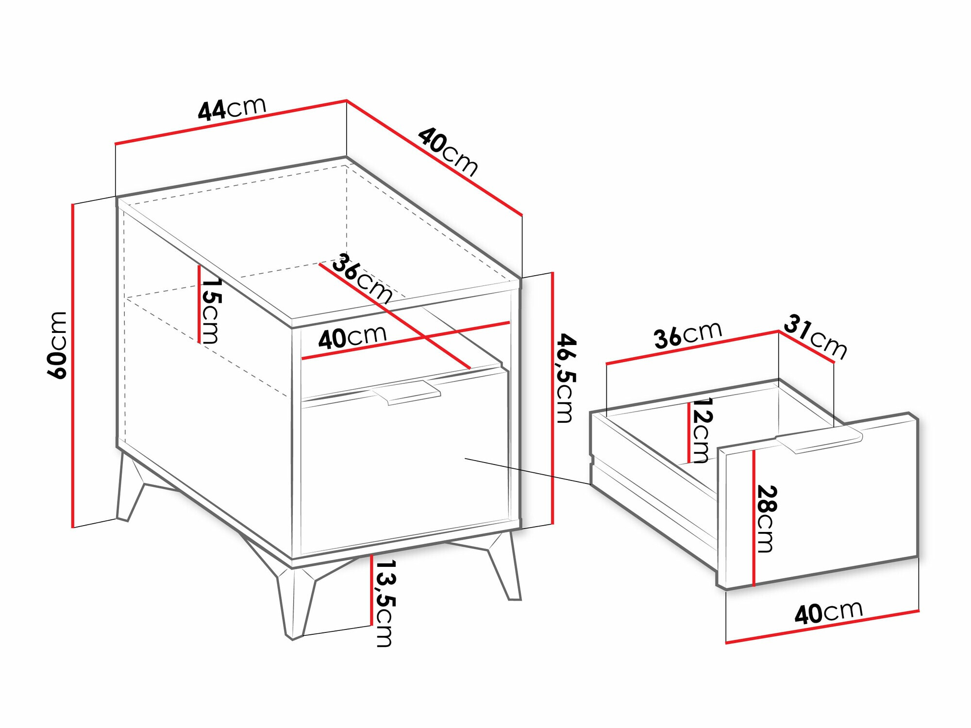 Yöpöytä Comfivo Citrus