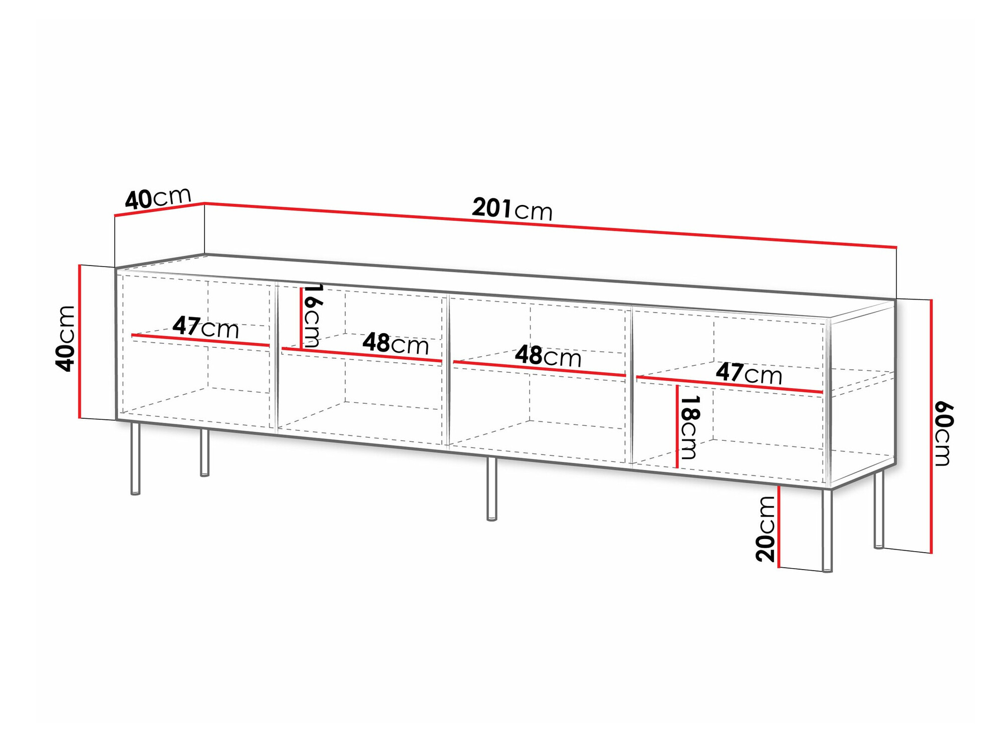 TV-taso Celra I (Valkoinen)