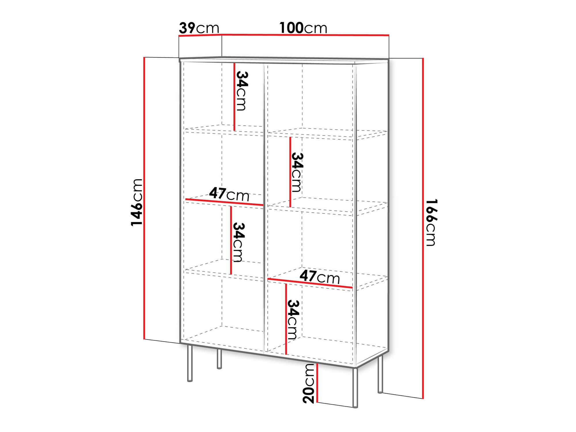 Hylly Celra (Valkoinen)