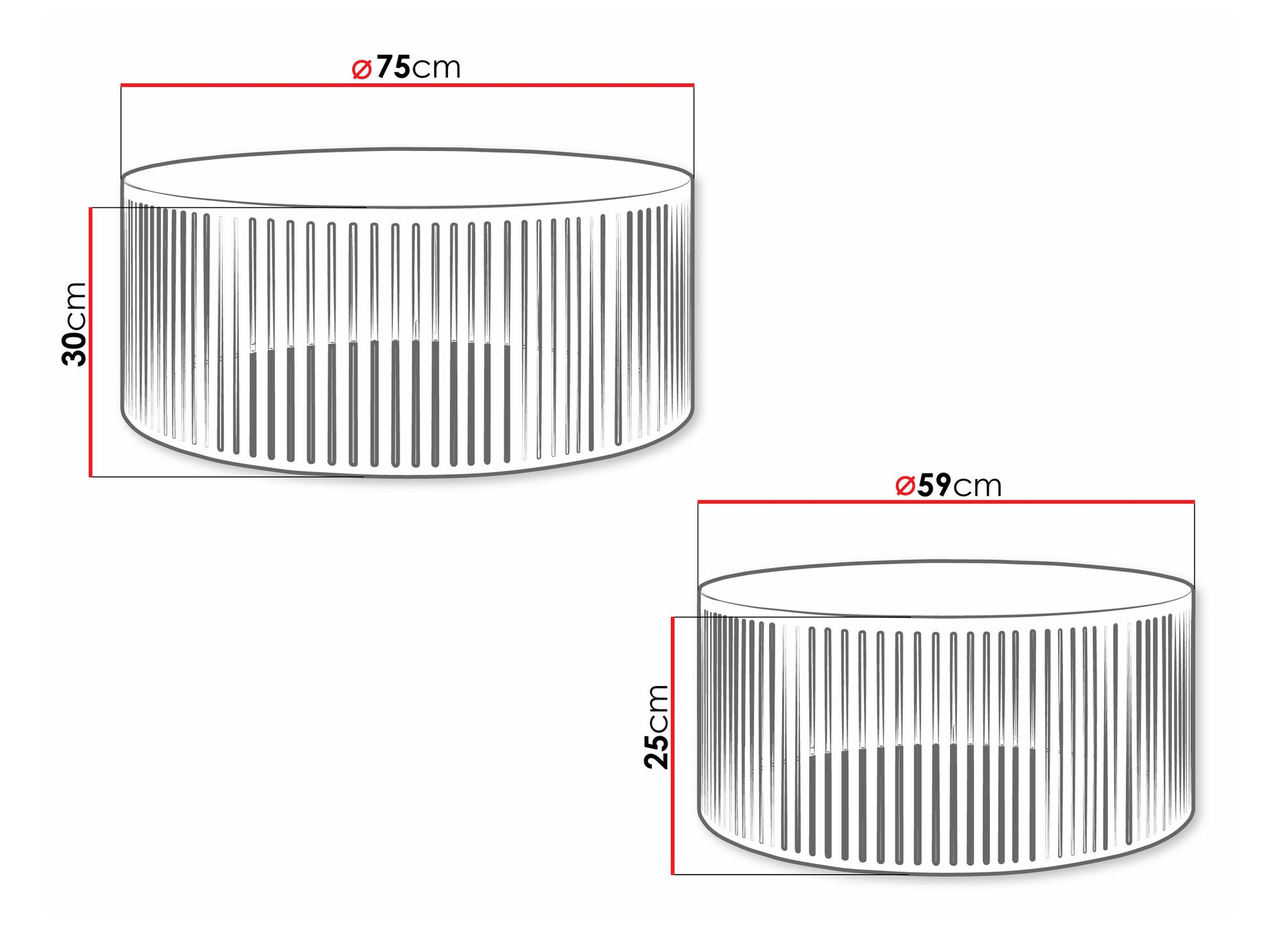 Sohvapöytäsetti Prunis (Valkoinen)