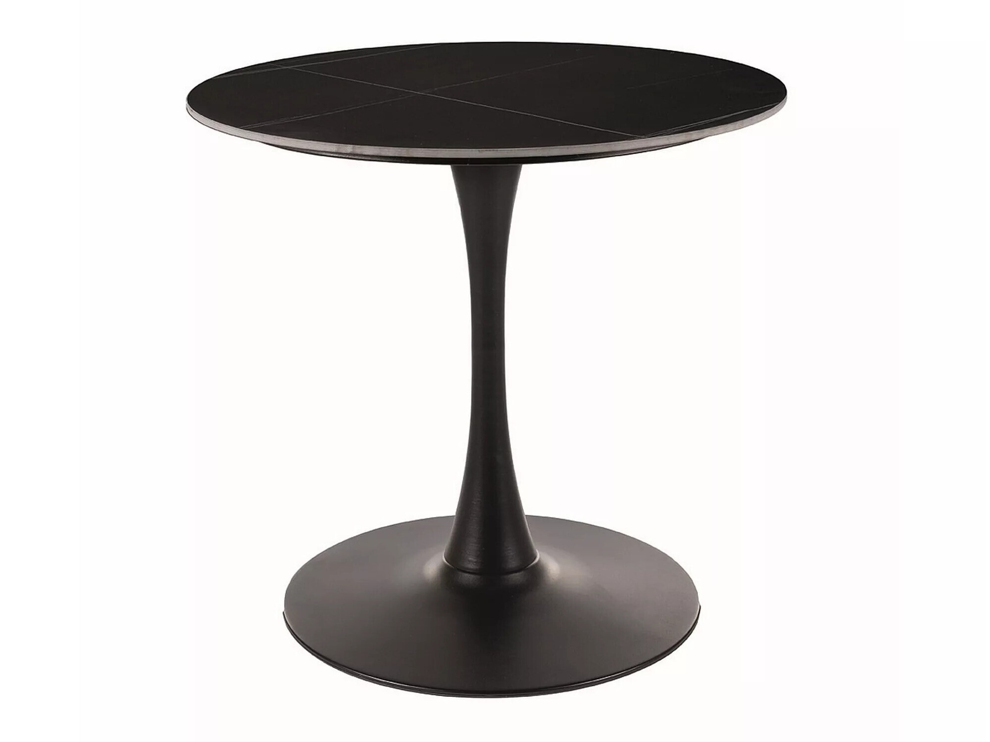 Pöytä Detroit 377 (Musta + Musta marmori)