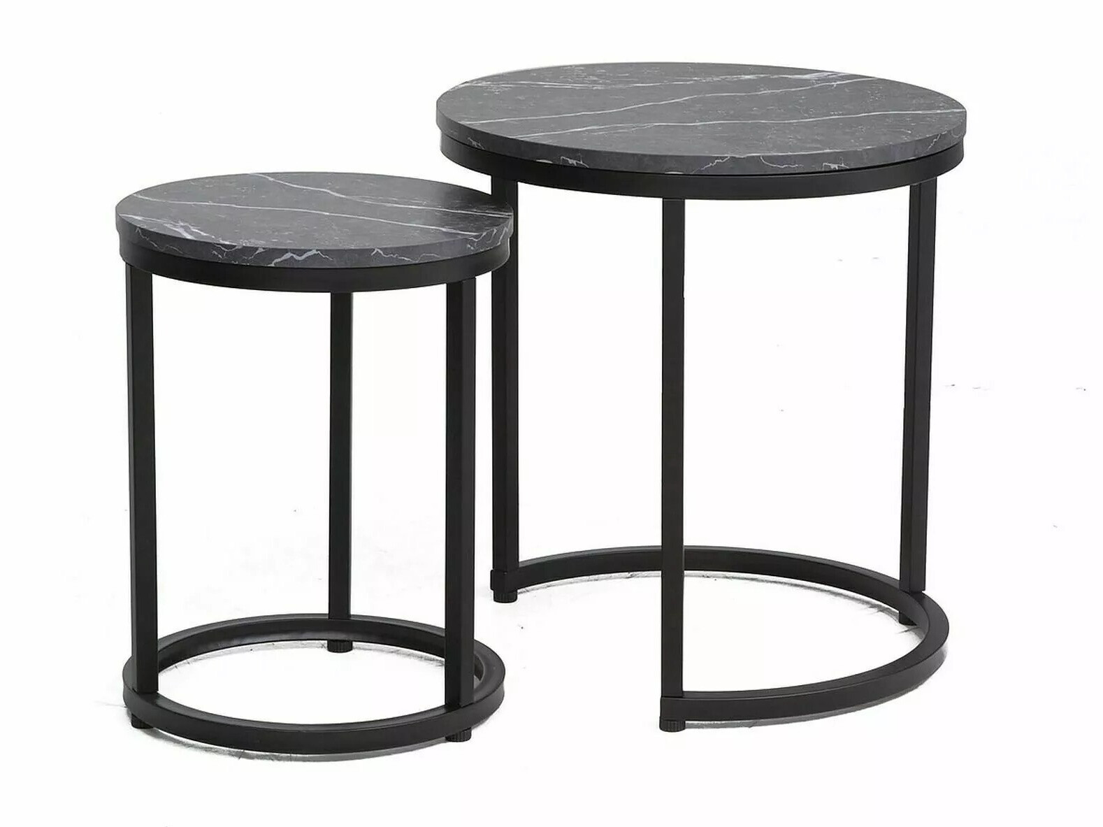 Sohvapöytäsetti Detroit 398 (Musta marmori)