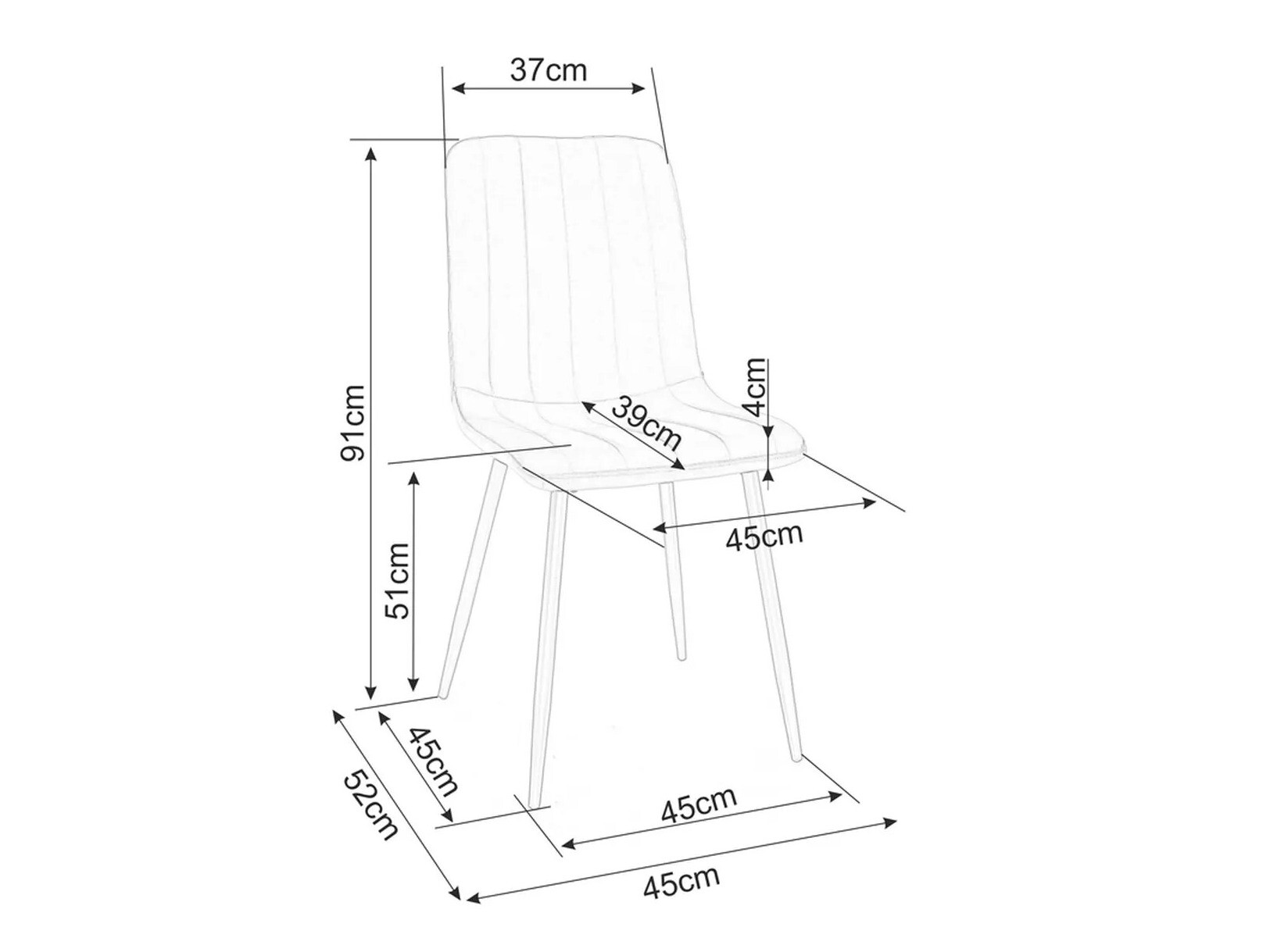 Tuoli Detroit 390 (Vaaleanharmaa)