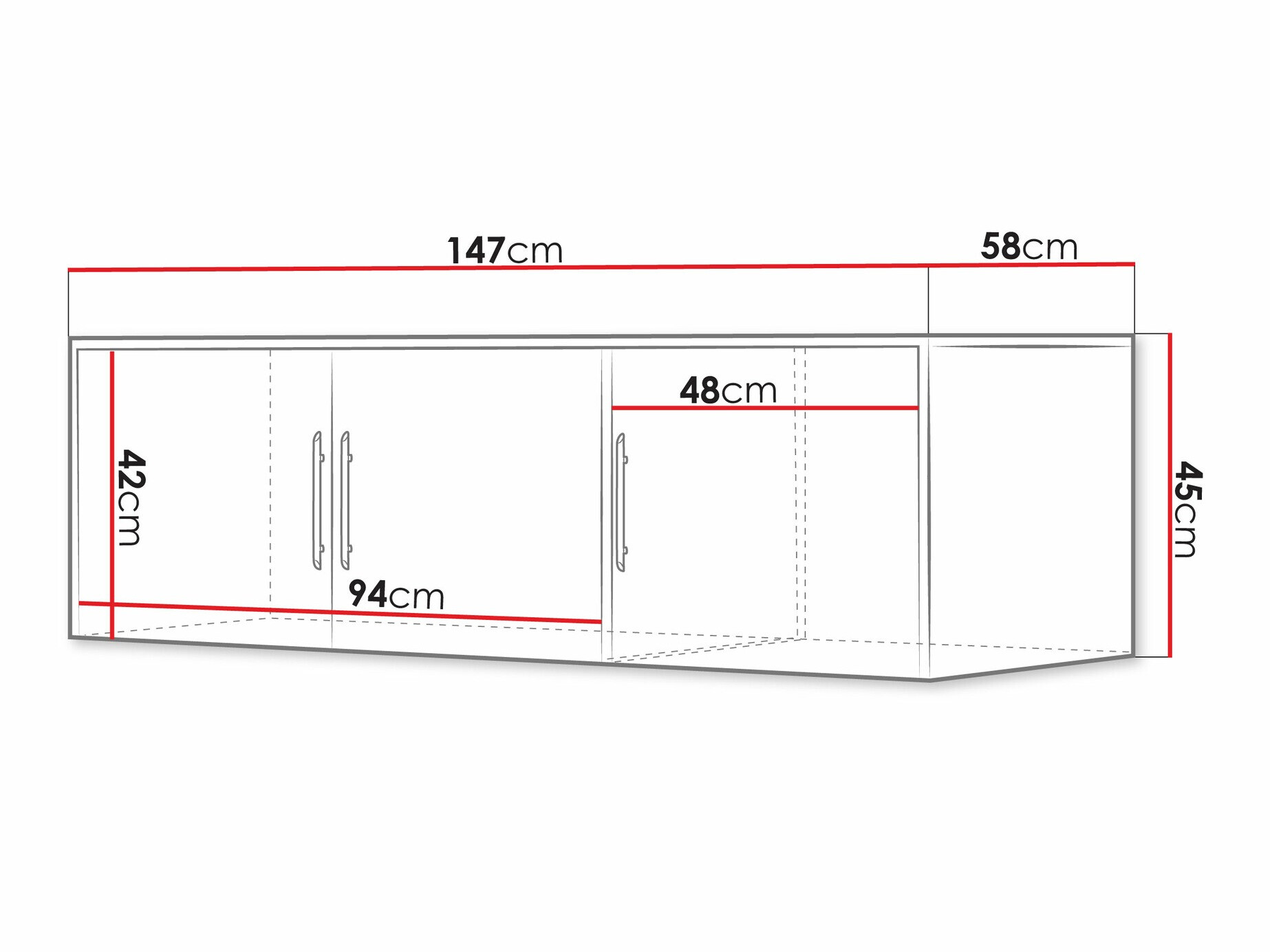 Vaatekaappi Dortivu IV (Wellington-tammi)