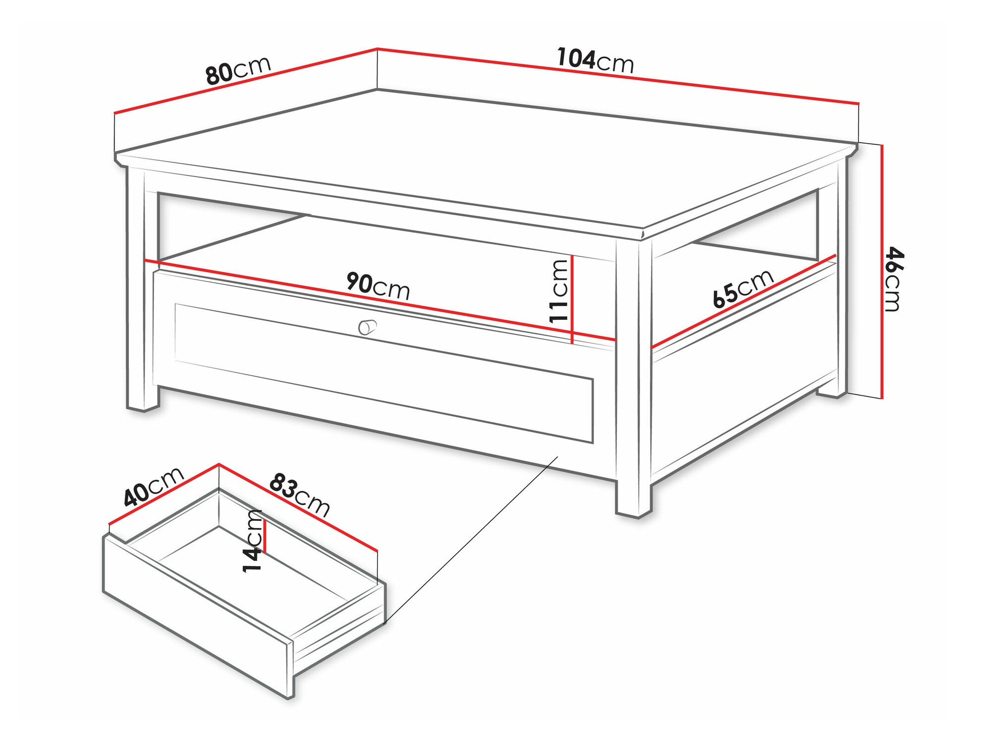 Sohvapöytä Comfivo Custos