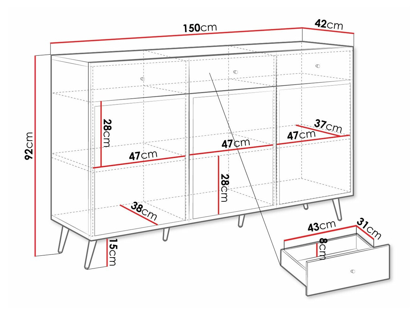 Lipasto Comfivo Nuromo 101 (Musta)