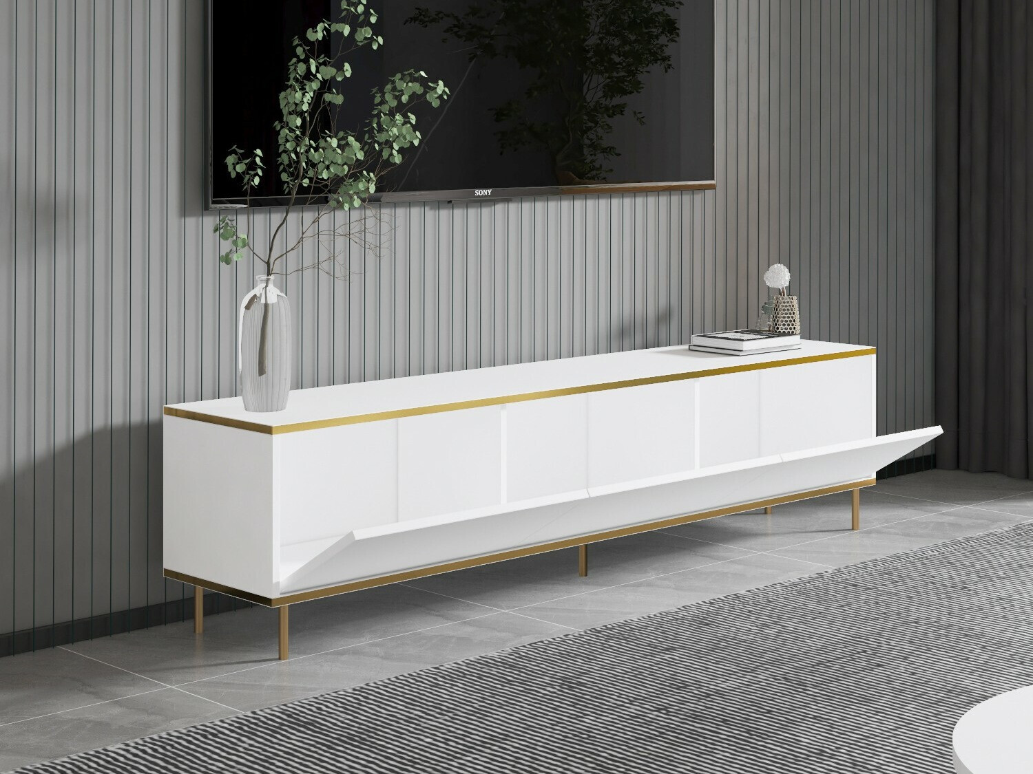 TV-taso Kailua 2573 (Valkoinen + Kultainen)