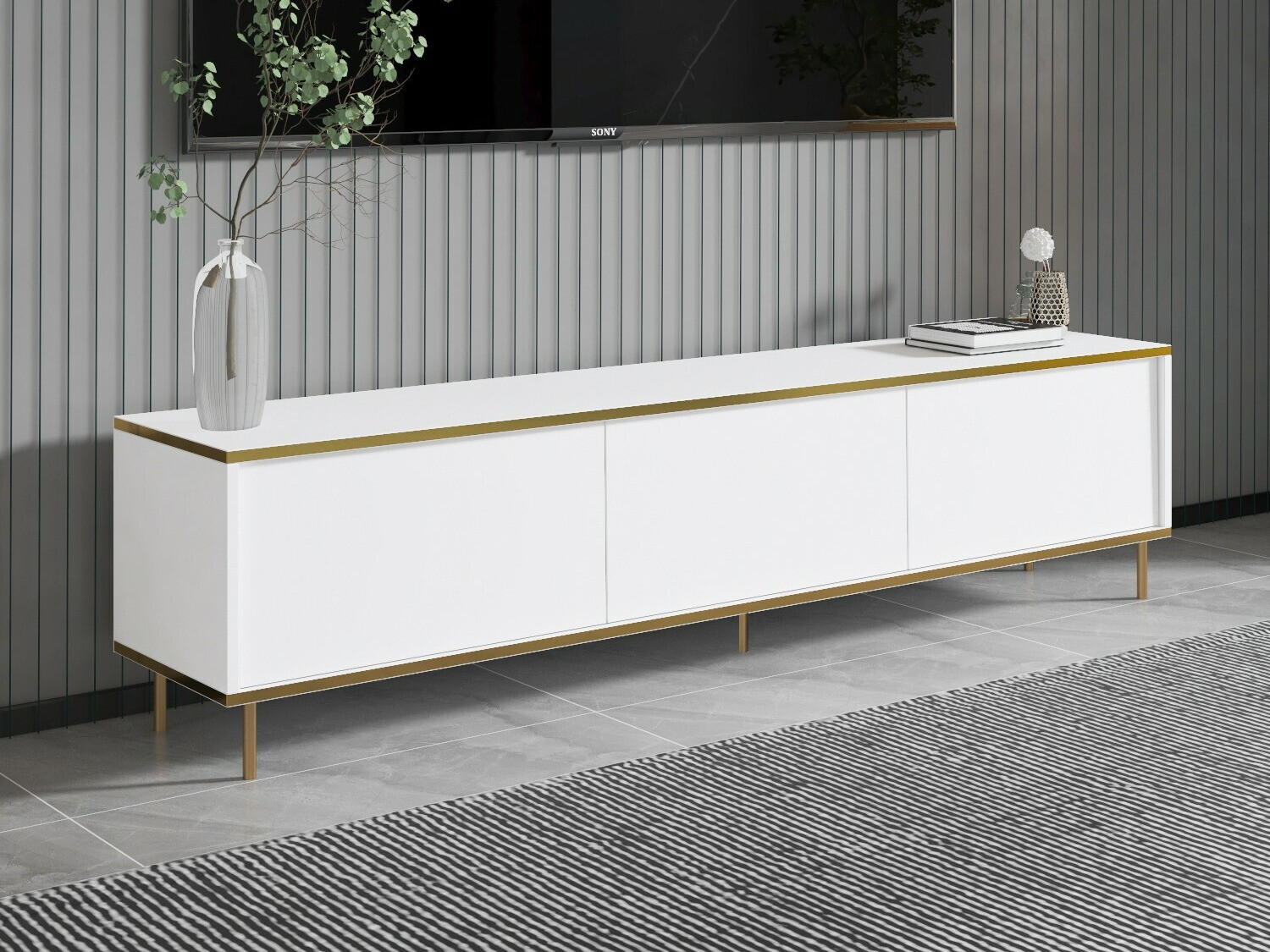 TV-taso Kailua 2573 (Valkoinen + Kultainen)