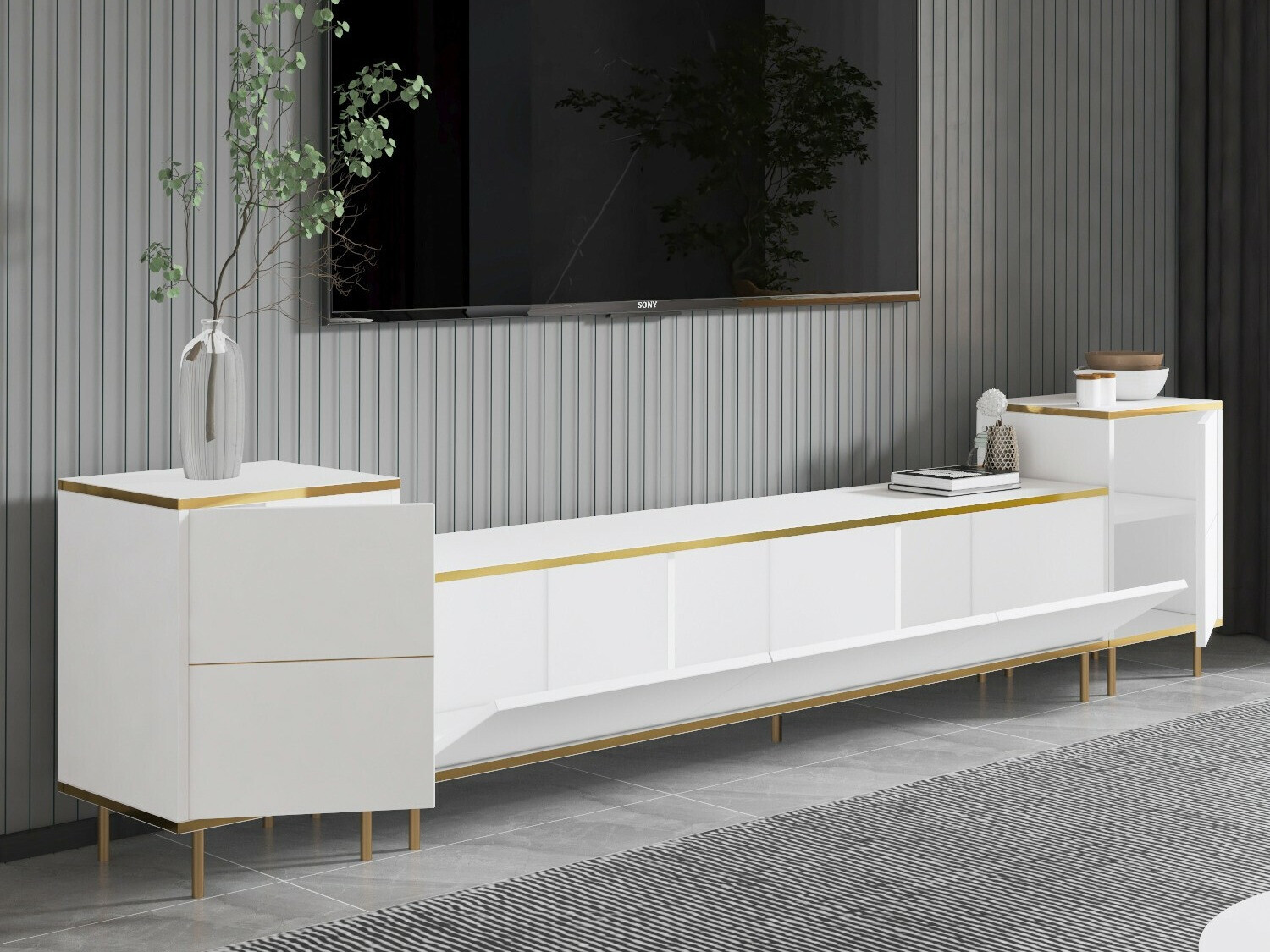 TV-taso Kailua 2574 (Valkoinen + Kultainen)