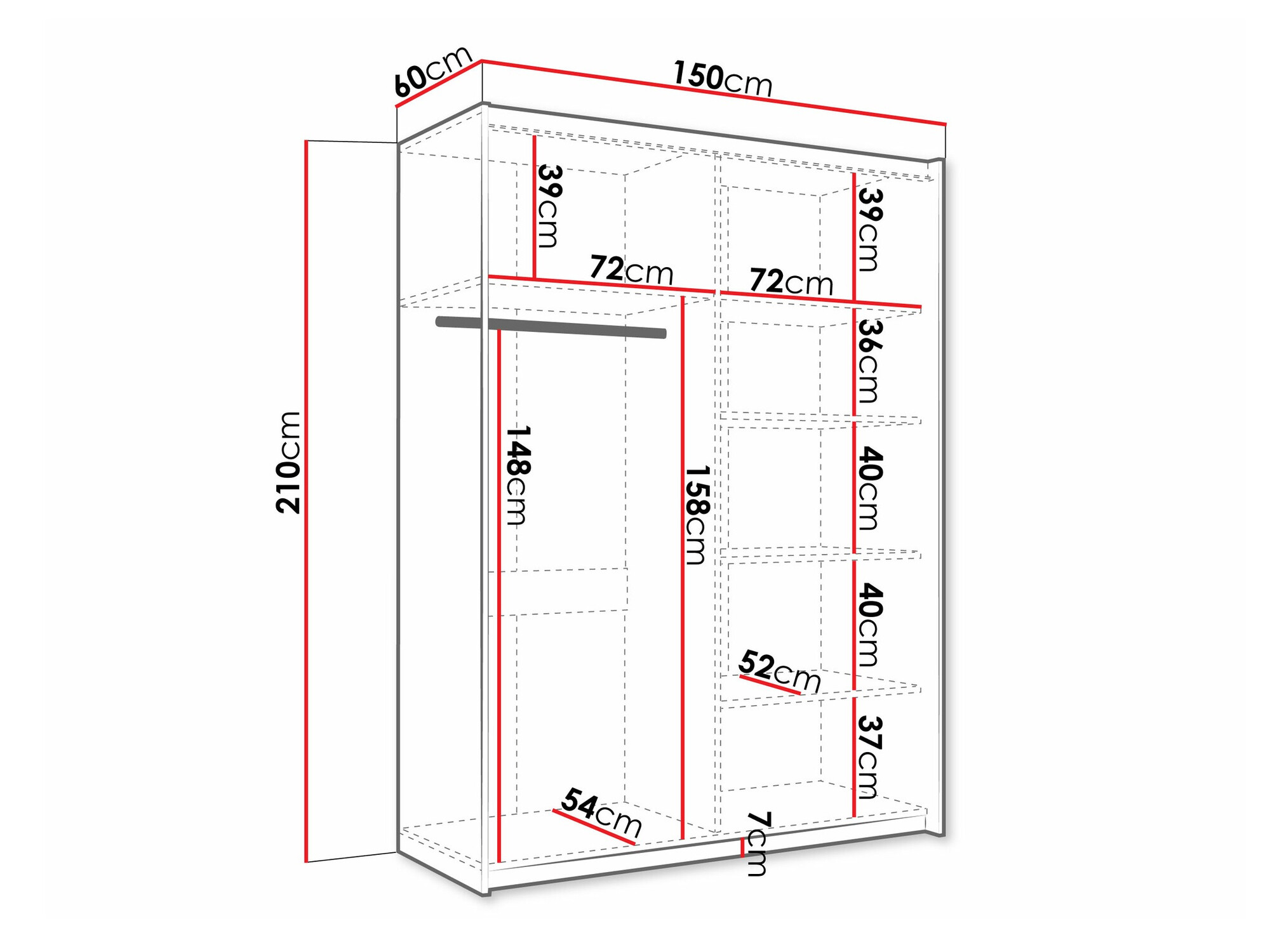 Vaatekaappi Comfivo Granium I