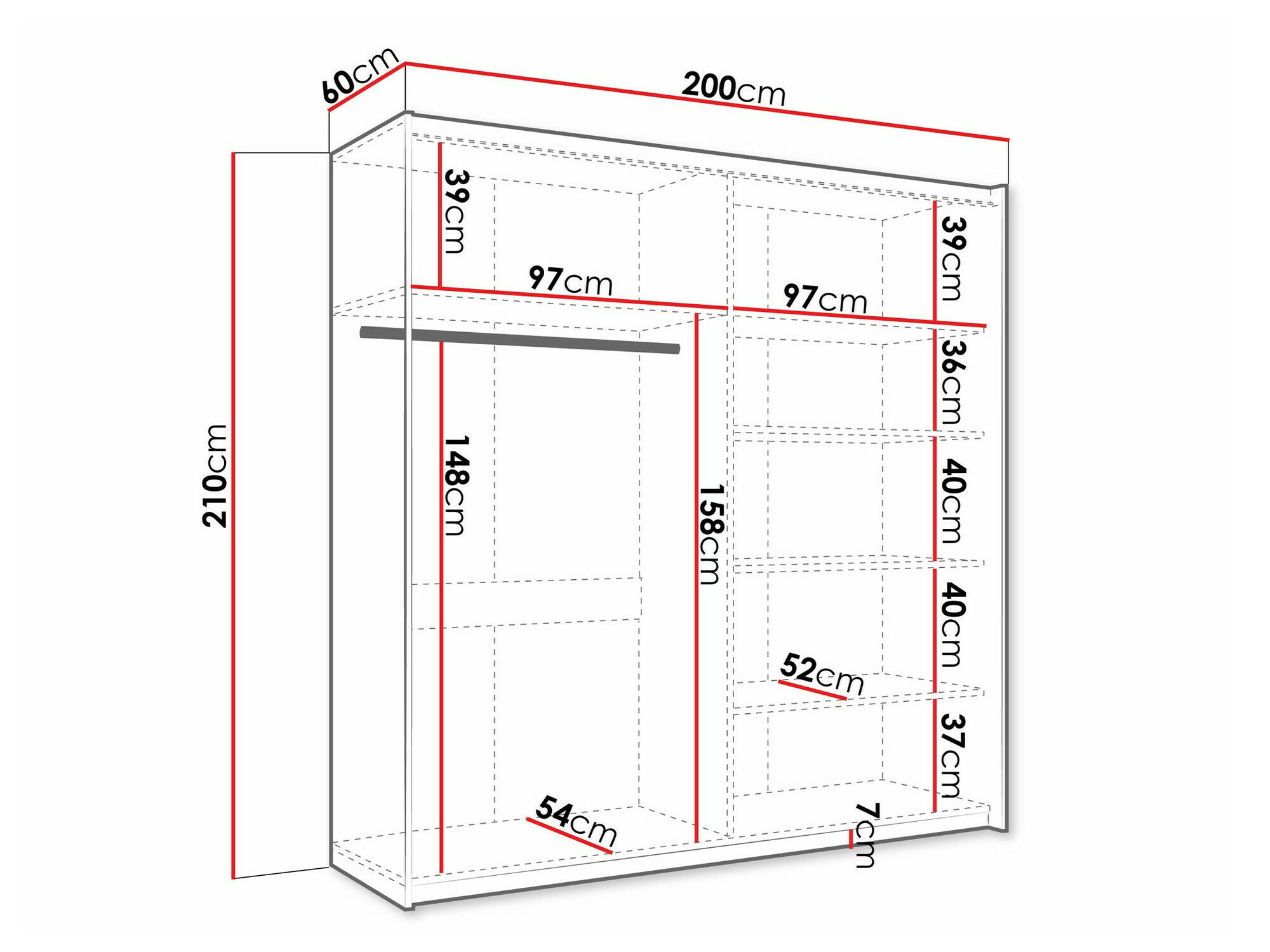 Vaatekaappi Comfivo Granium II