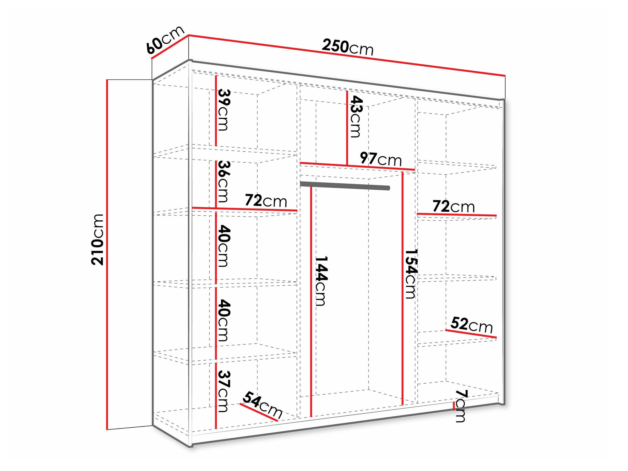 Vaatekaappi Comfivo Granium III