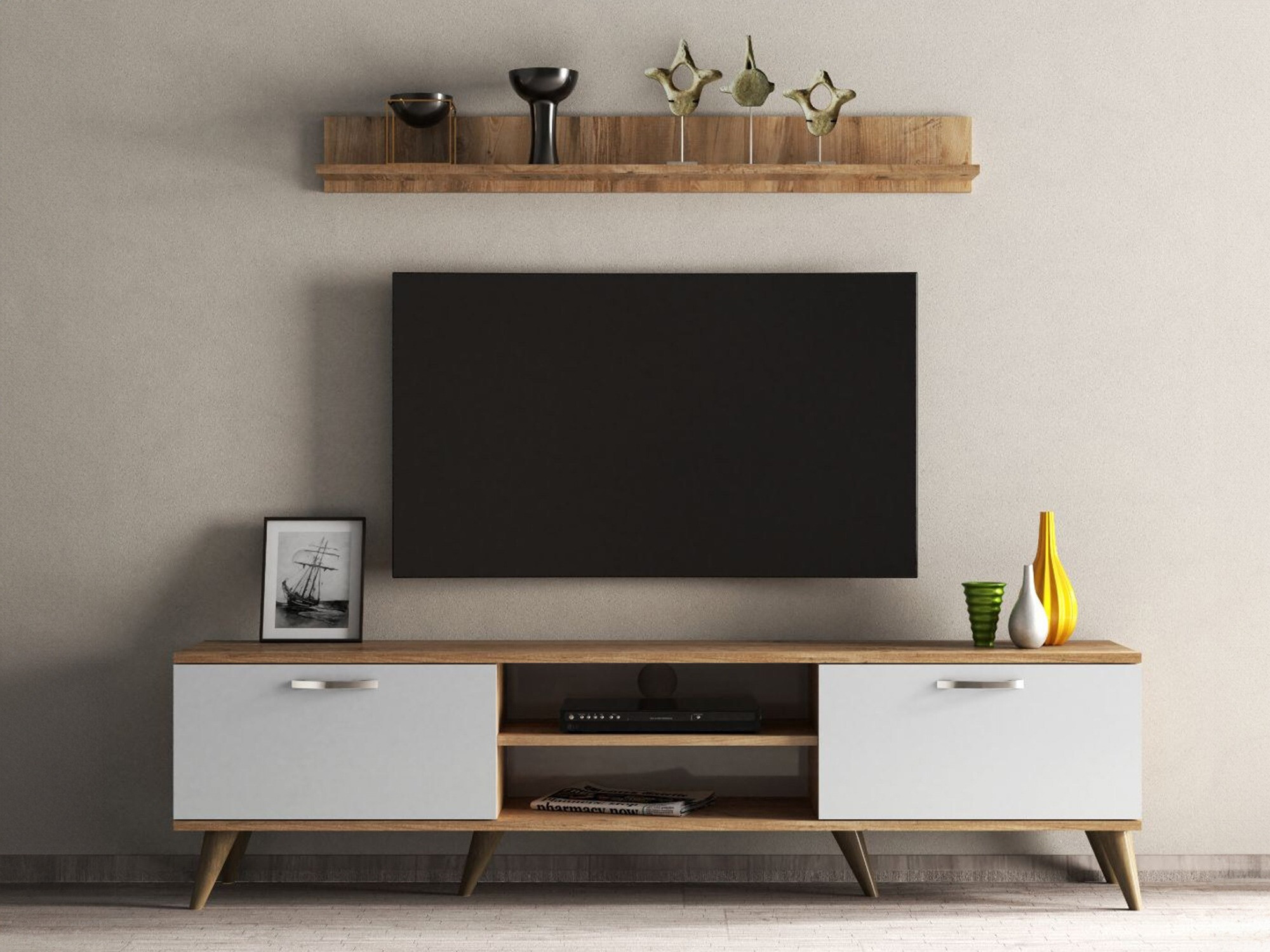 Olohuonesetti Calsona 118 (Mänty + Valkoinen)