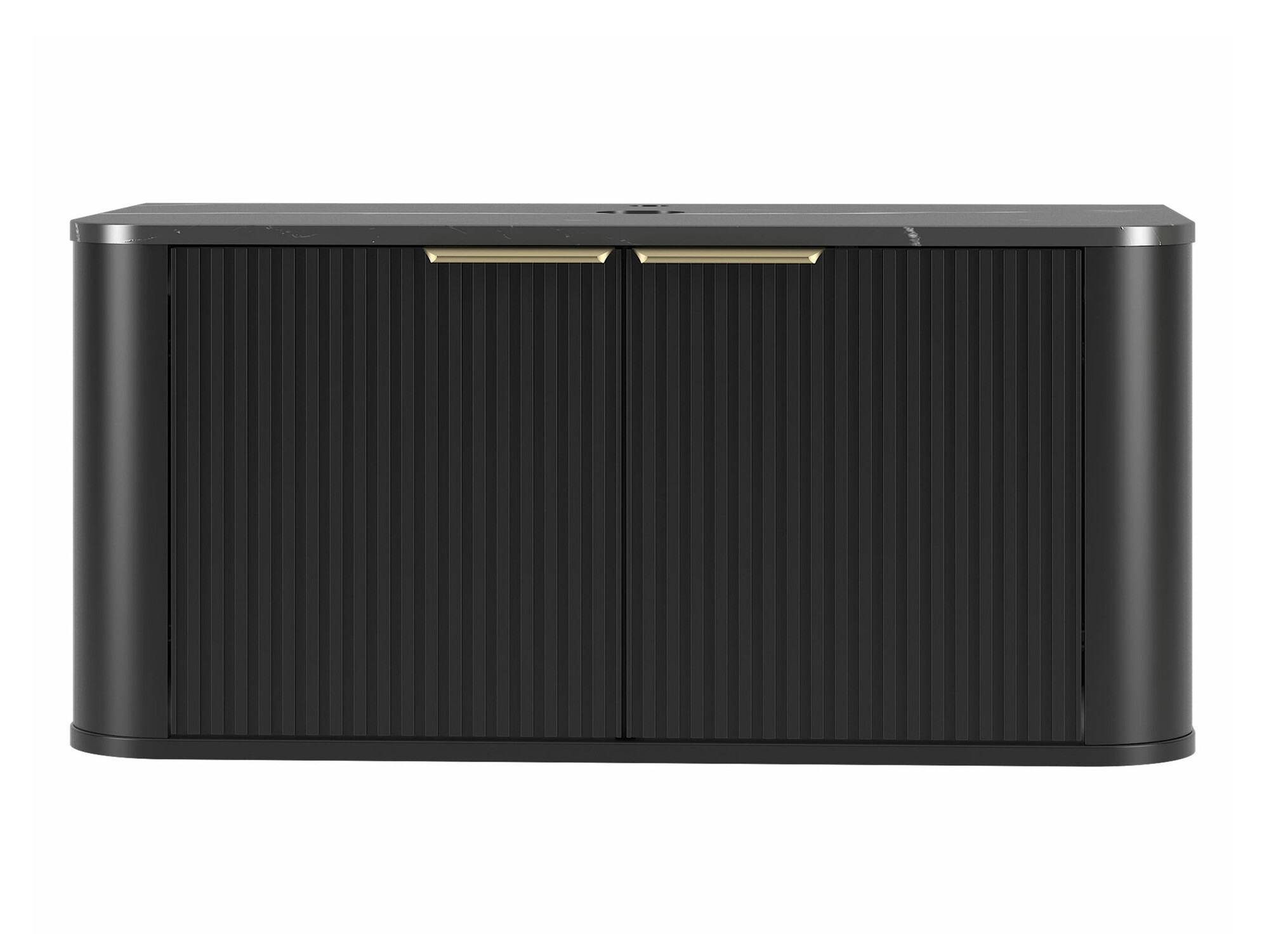 Kylpyhuoneen allasseinäkaappi Sorleve 100 (Musta + Musta marmori)