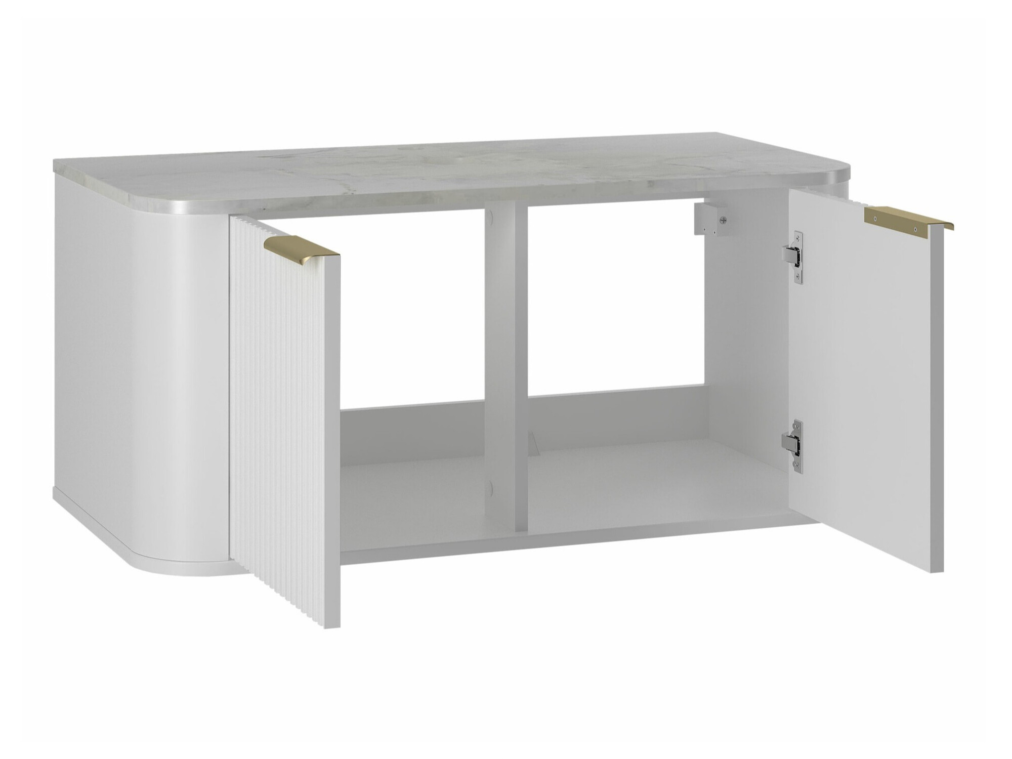 Kylpyhuoneen allasseinäkaappi Sorleve 100 (Musta + Musta marmori)