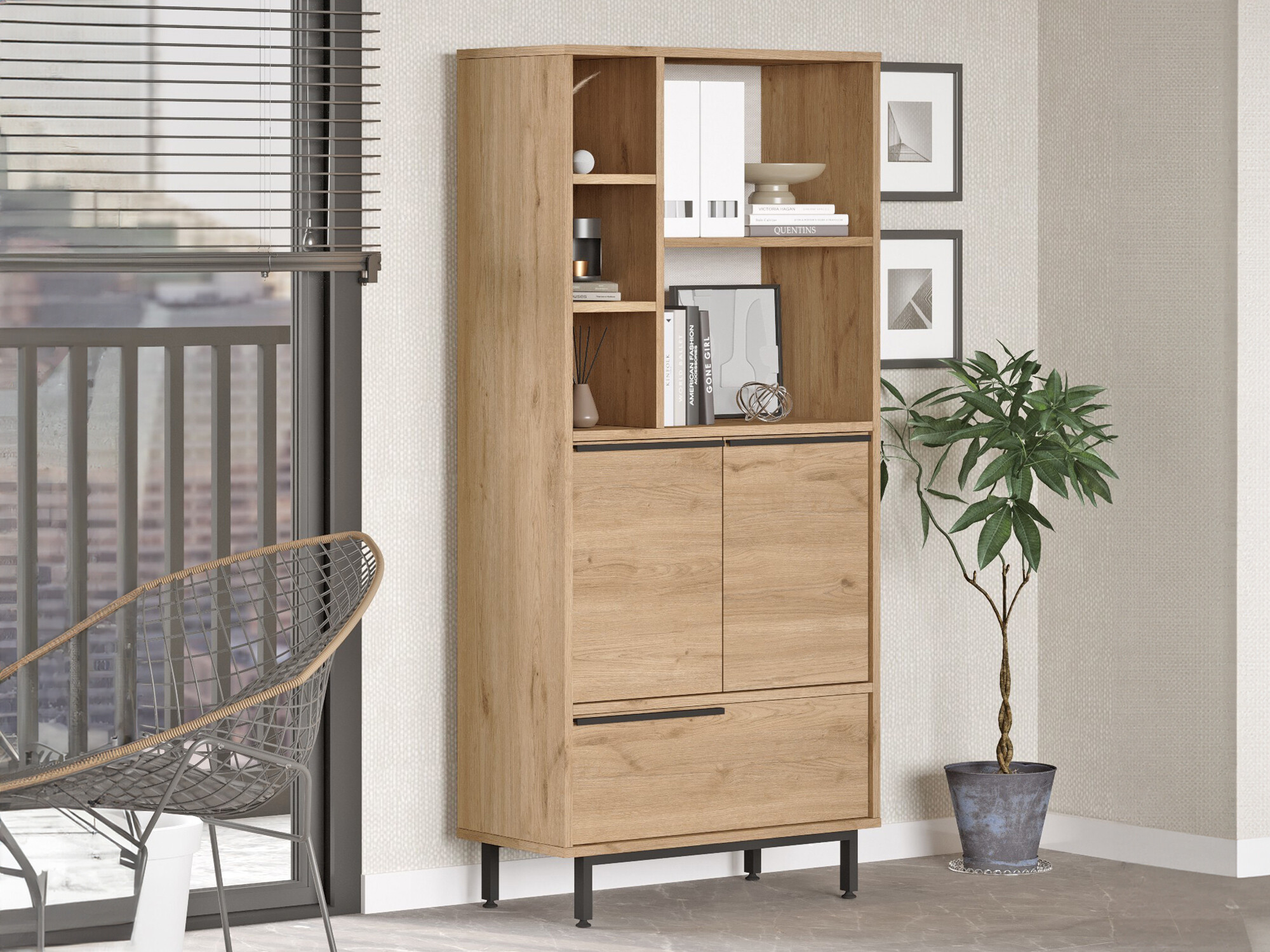 Hylly Fertore 108 (Pähkinä)