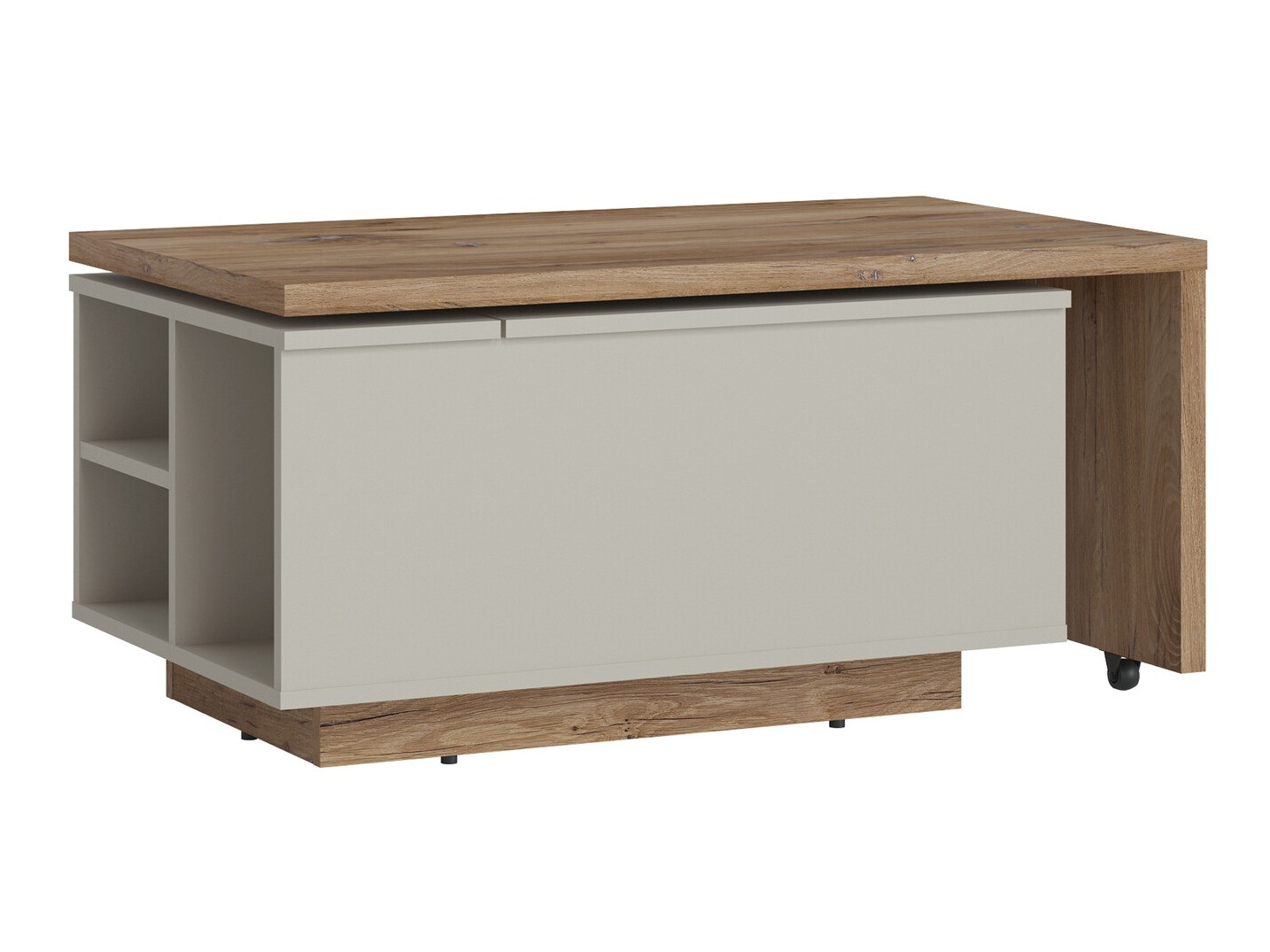 Muunnettava sohvapöytä Ontario 133 (Harmaa + Tumma tammi)
