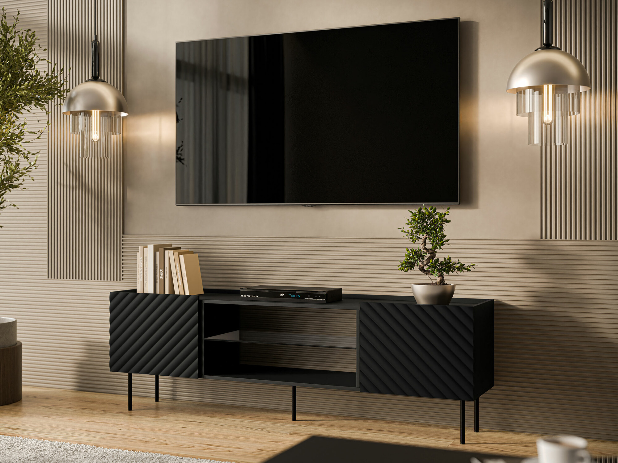 TV-taso Sillen II (Musta)