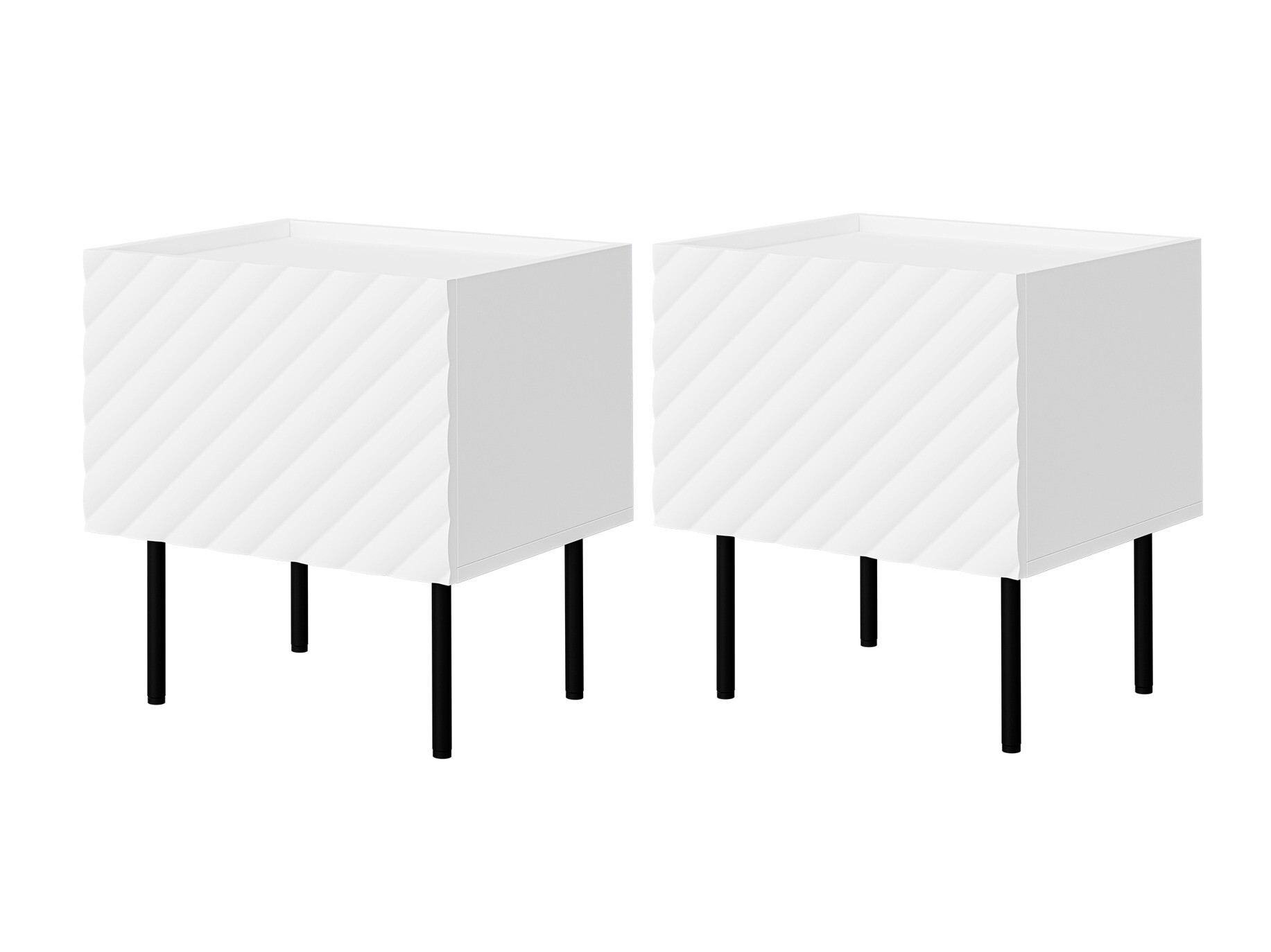 Yöpöytäsetti Sillen (Valkoinen)