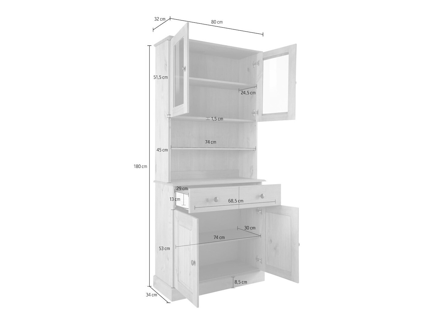 Hylly Caltola 105 (Valkoinen)