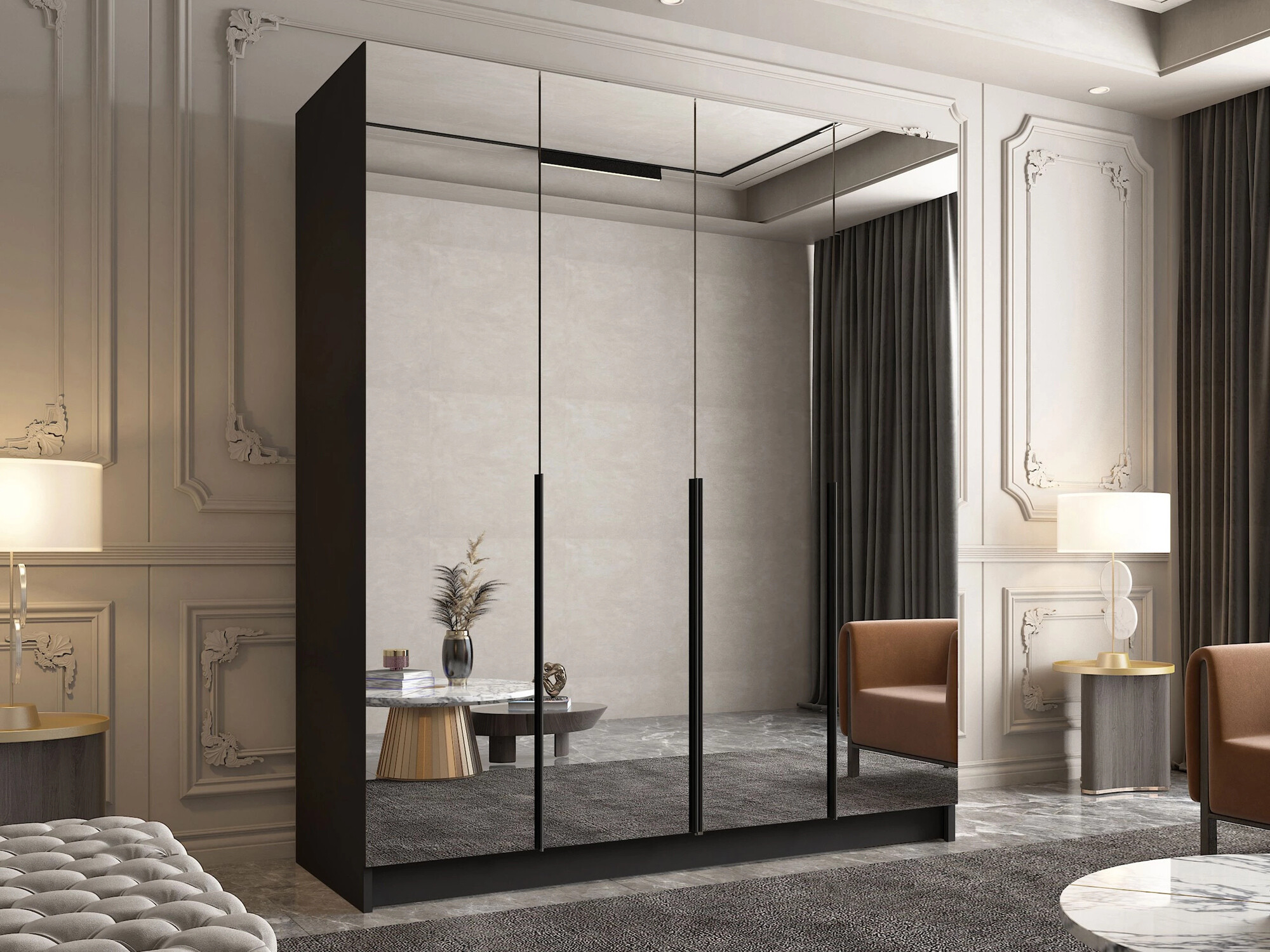 Vaatekaappi Closico 190 (Musta)