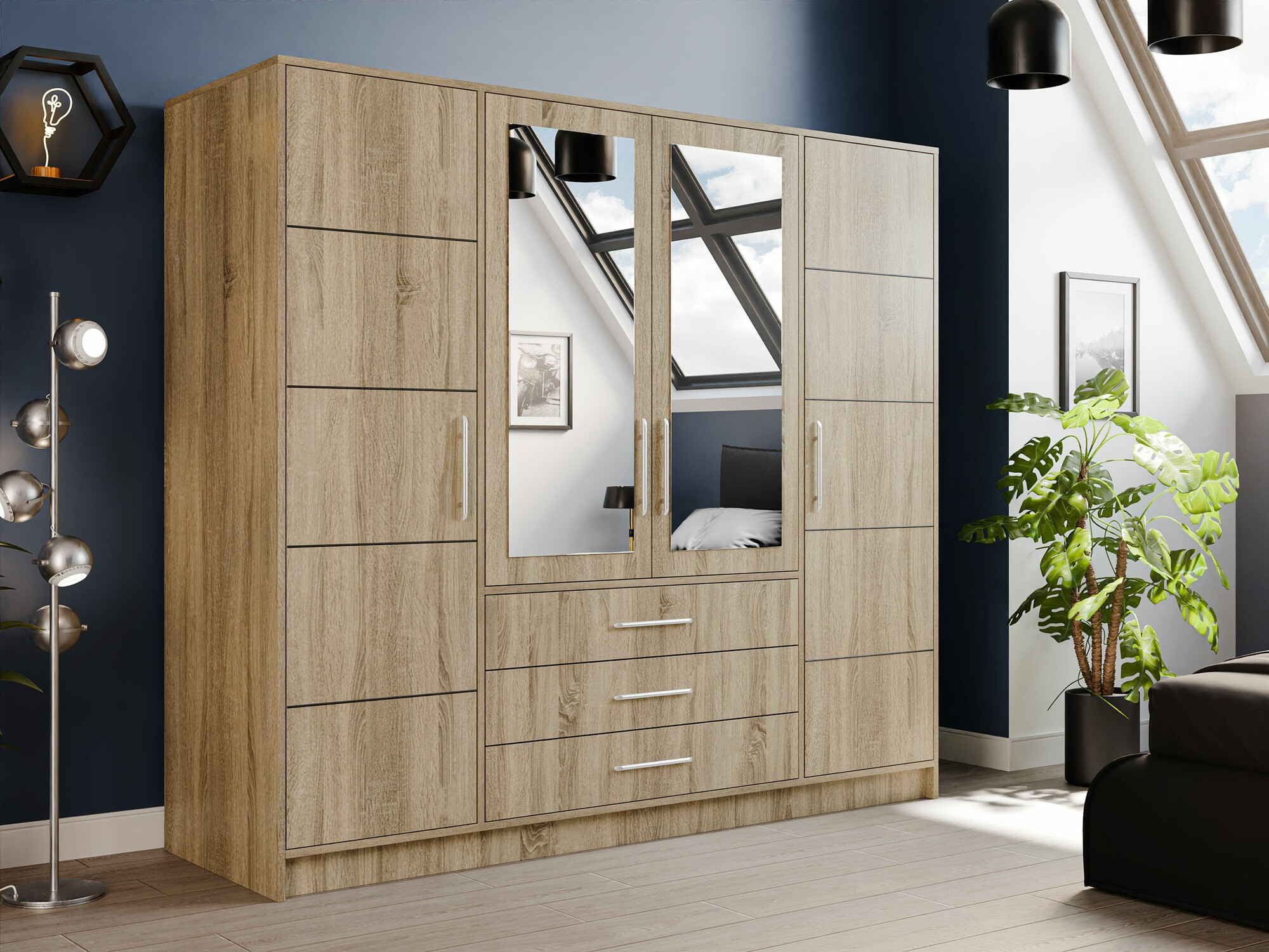 Vaatekaappi Dortivu (Sonoma-tammi)