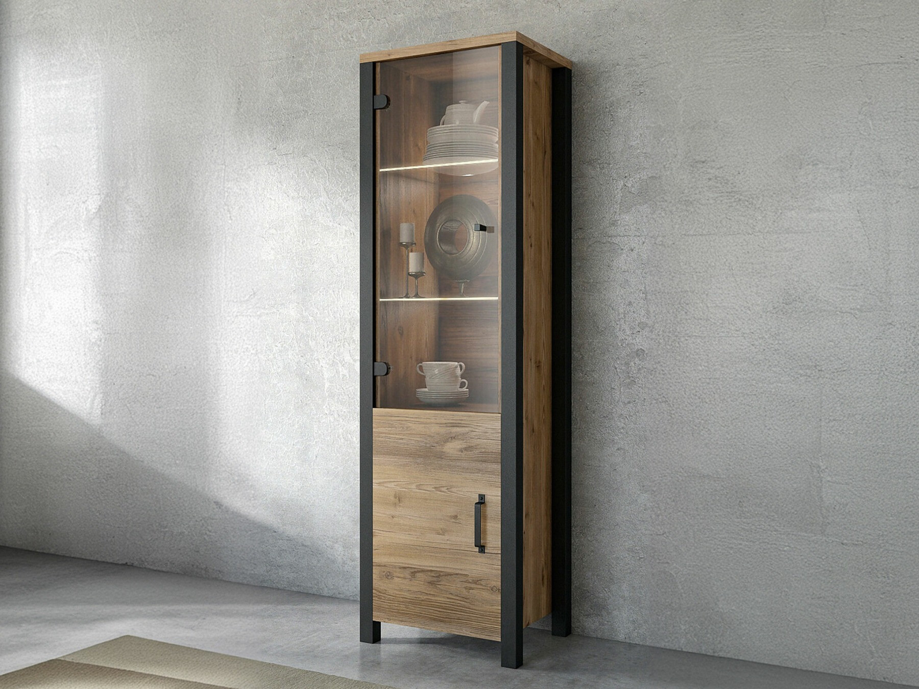 Hylly Tornua 101 (Tumma kuusi + Mattamusta)