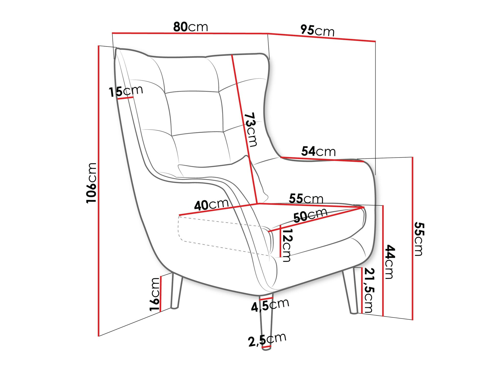 Nojatuoli Comfivo Ulmus III (Poso 100)
