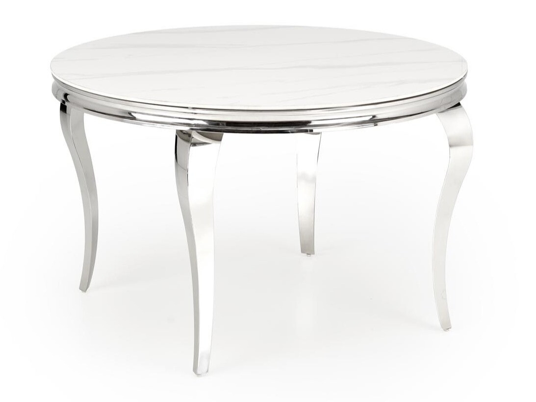 Pöytä Houston 1813 (Valkoinen marmori + Hopea)