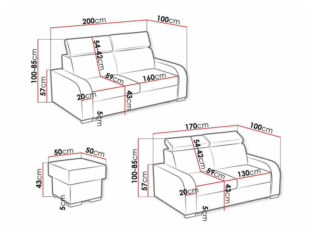 Verhoiltu huonekalusetti Ovos I (Crown 4)