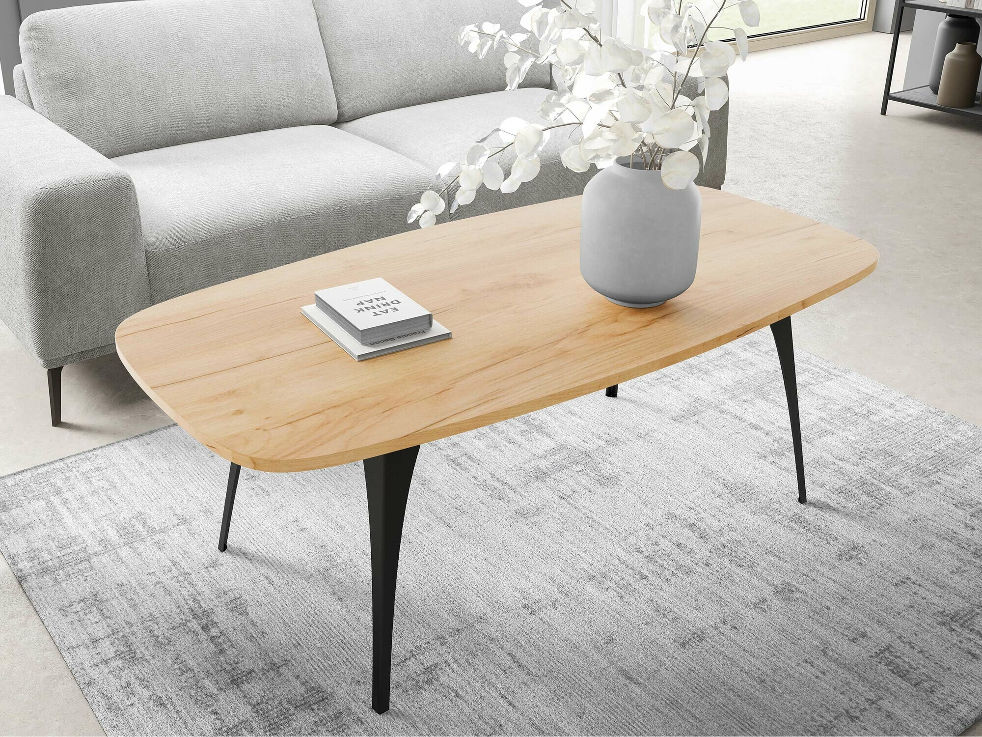 Sohvapöytä Oswego 125 (Kultainen Craft-tammi)