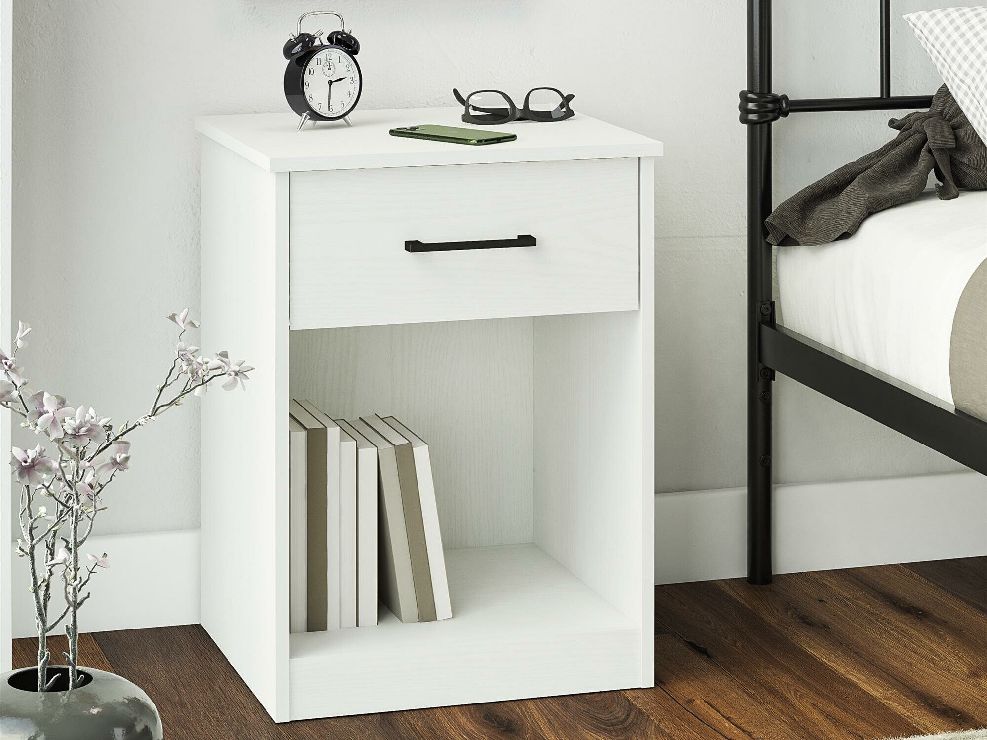 Yöpöytä Tulsa 664 (Valkoinen)