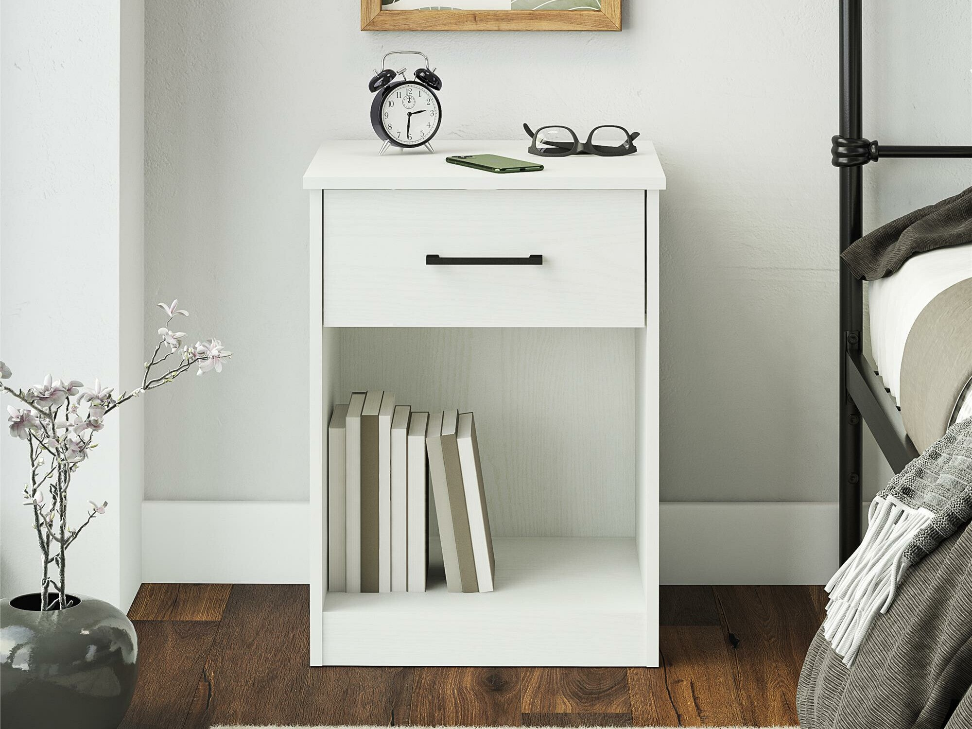 Yöpöytä Tulsa 664 (Valkoinen)