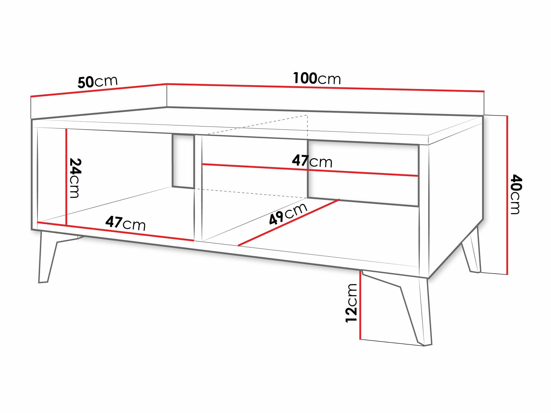 Sohvapöytä Comfivo 492 (Valkoinen)