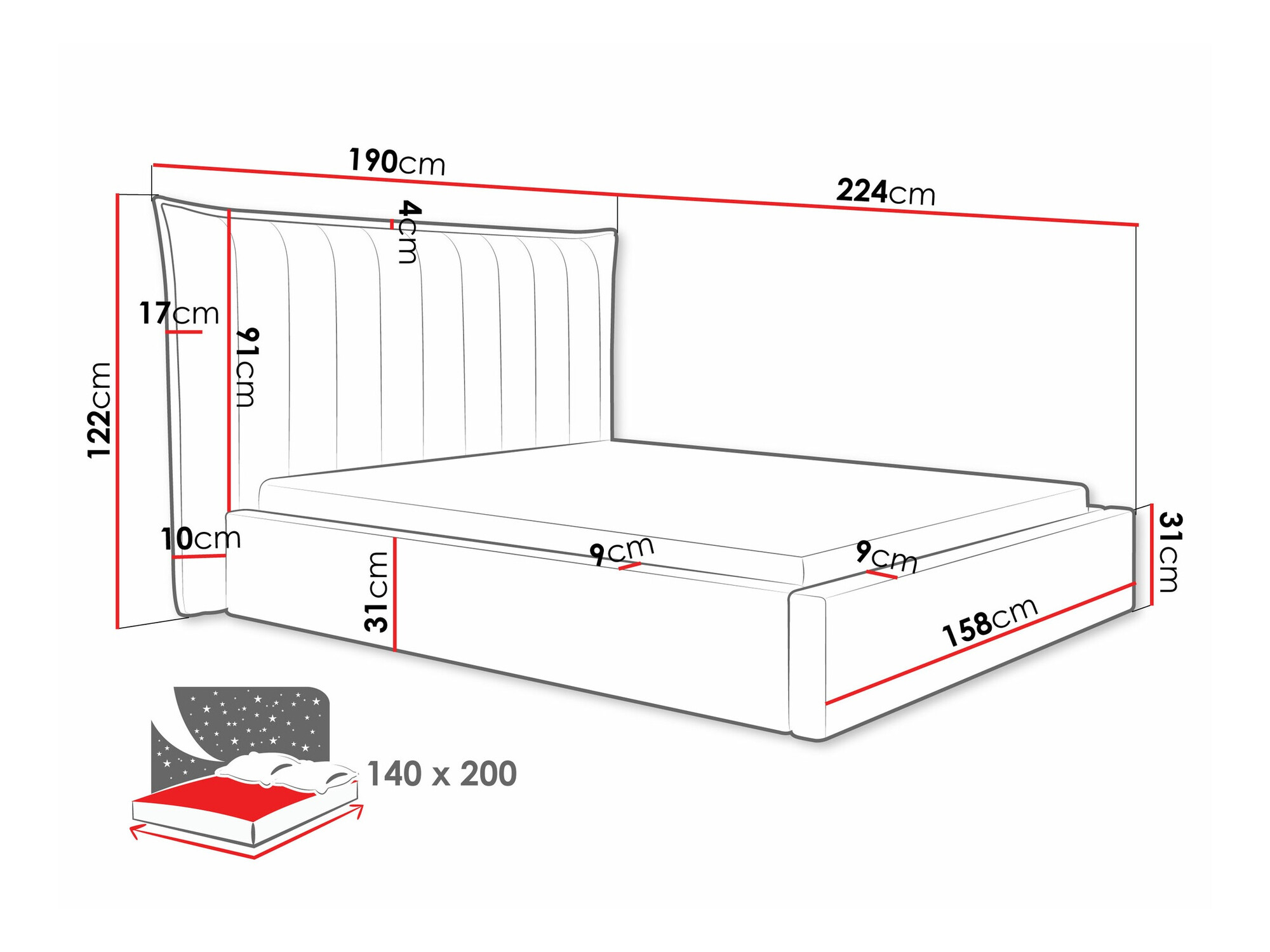 Sänky Comfivo Solacium (Paros 2)