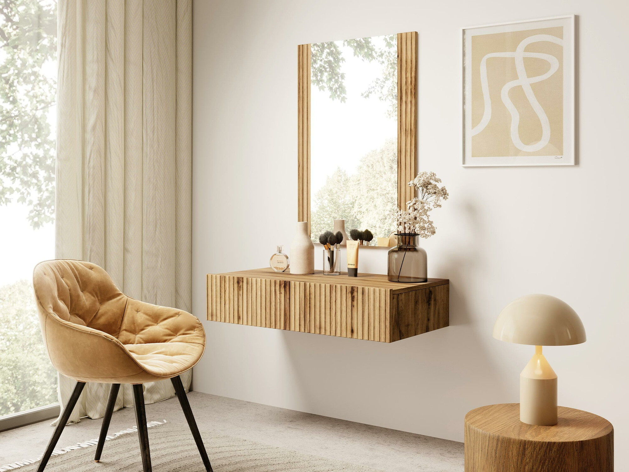 Kampauspöytä Comes (Wotan tammi)