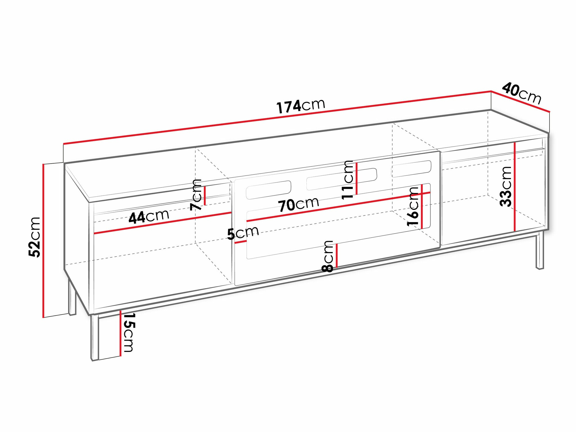 TV-taso Comfivo Delruva III (Musta)