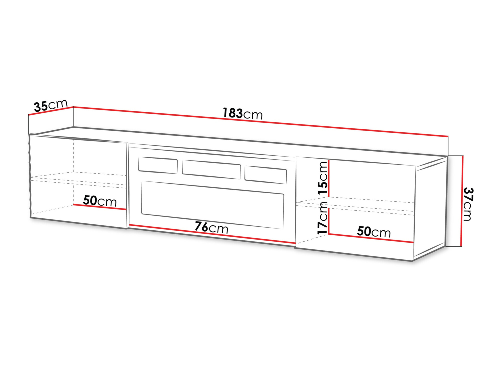 TV-taso Charlotte 206 (Valkoinen)