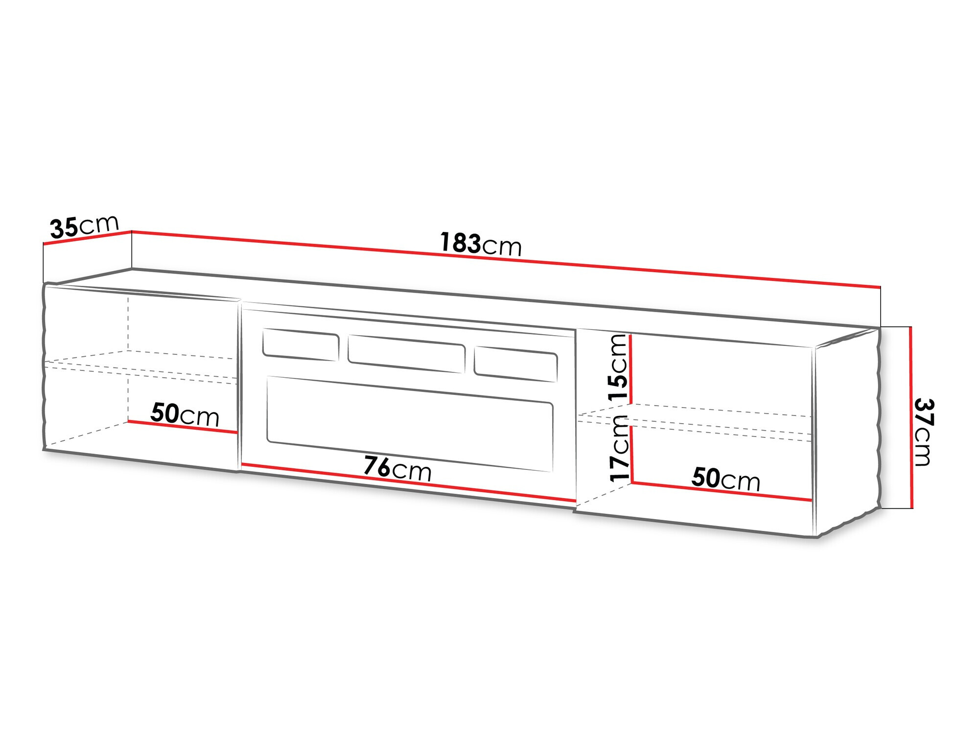 TV-taso Charlotte 207 (Valkoinen)