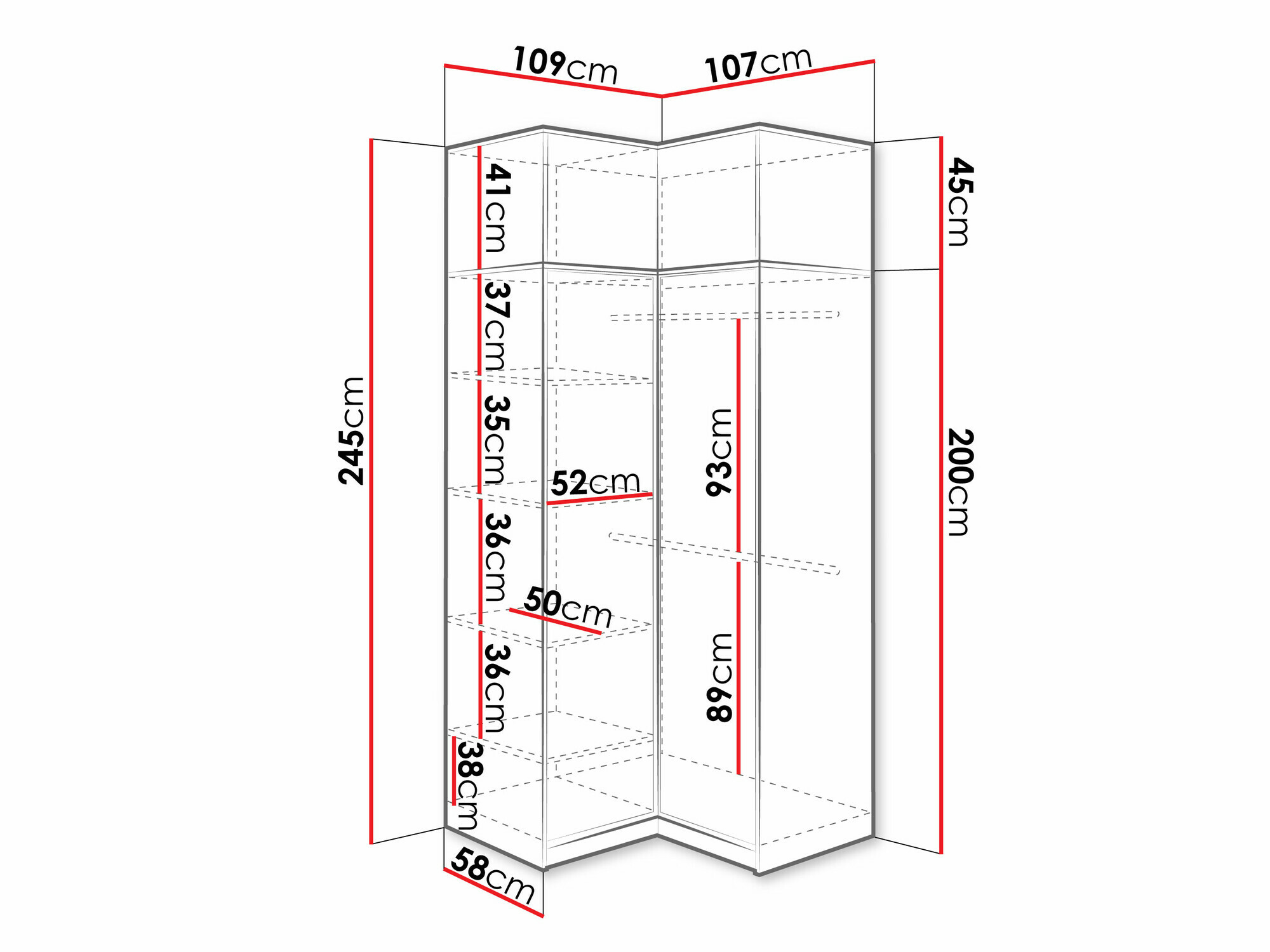 Kulmavaatekaappi Lombala 112