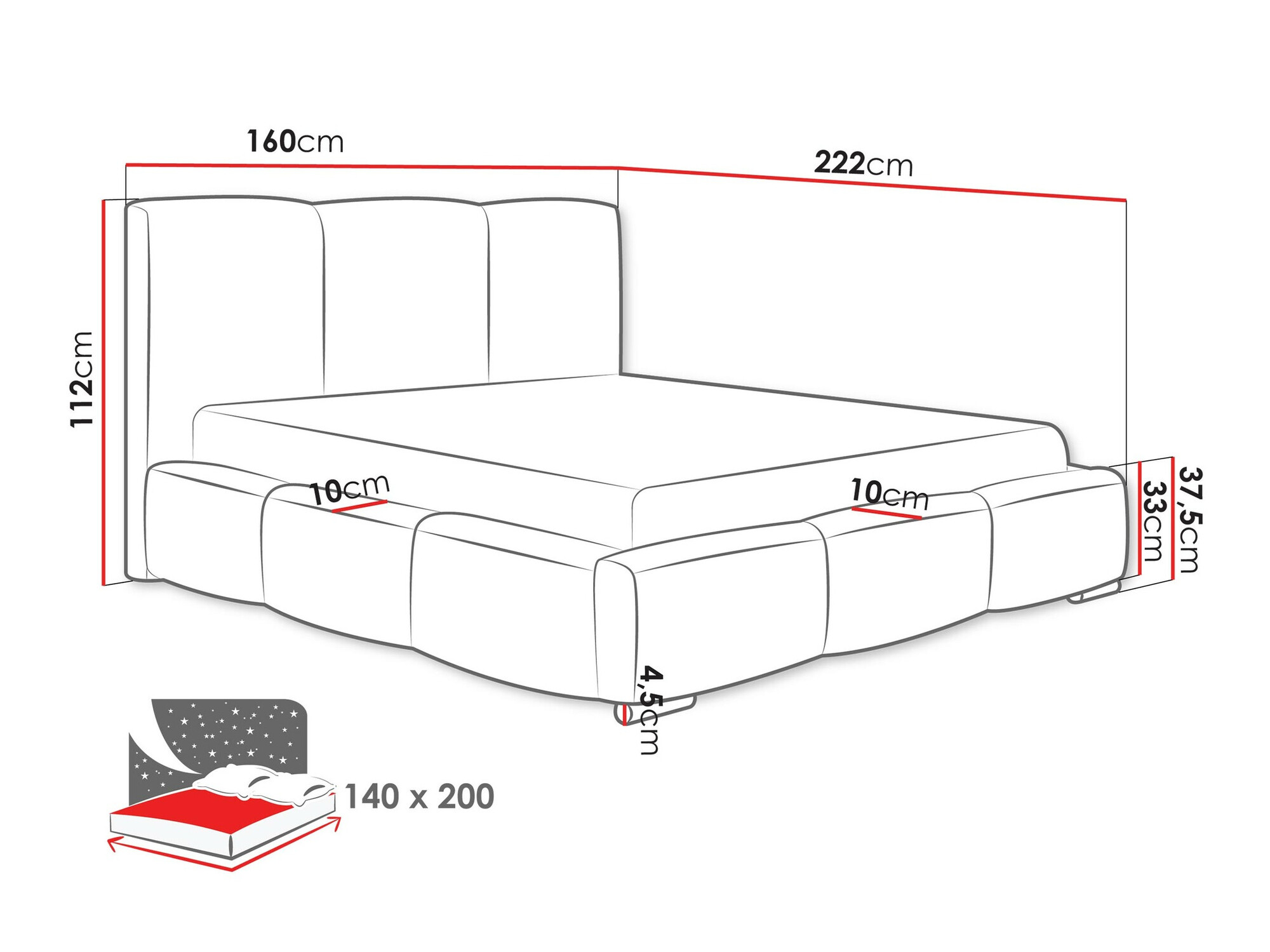 Sänky Comfivo Fabrica (Kronos 19)