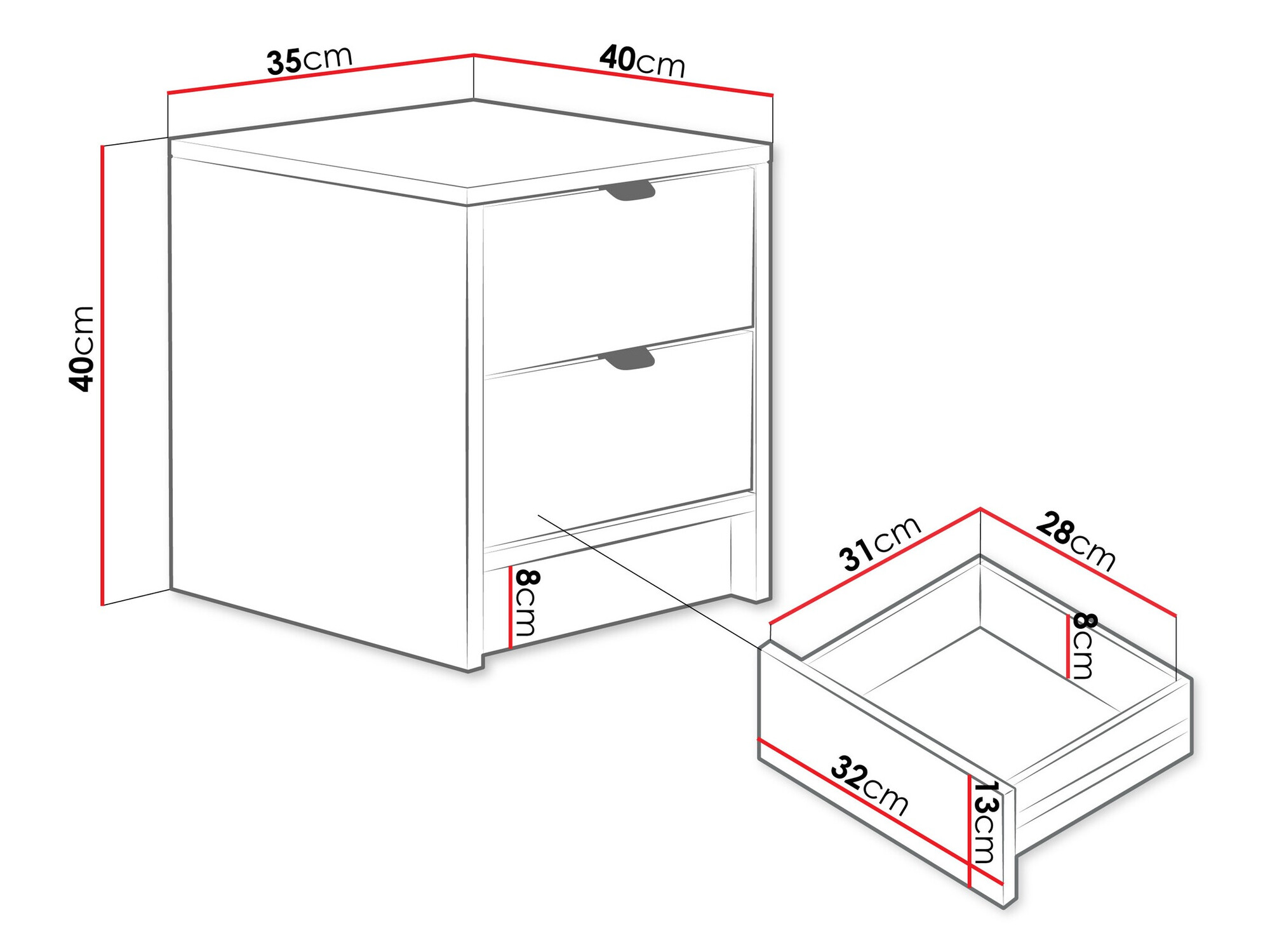 Yöpöytä Comfivo Papilio (Beige)